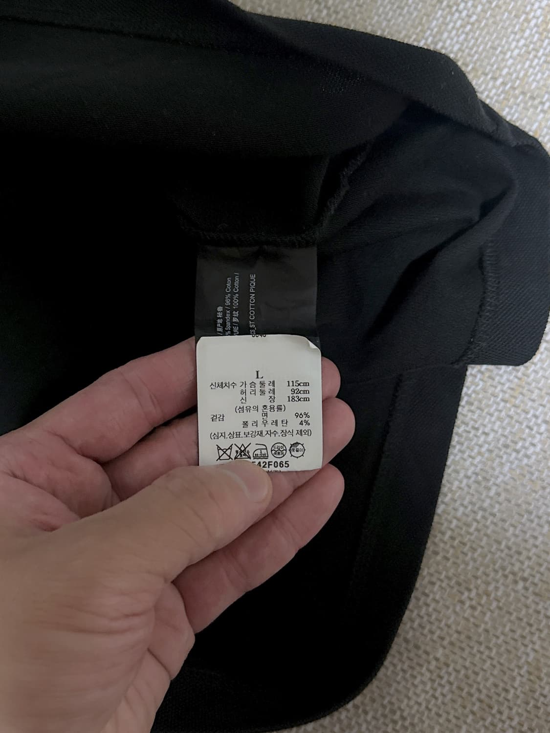띠어리 반팔 카라 폴로 티 블랙 L 상품이미지3