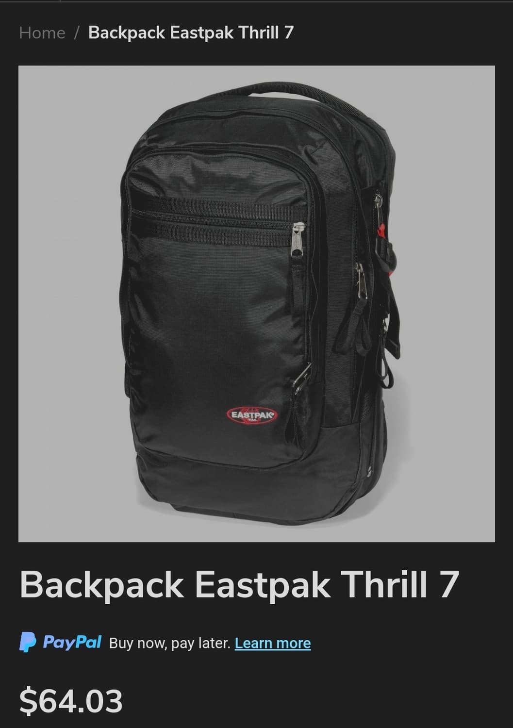 이스트팩 스릴7 백팩 상품이미지2