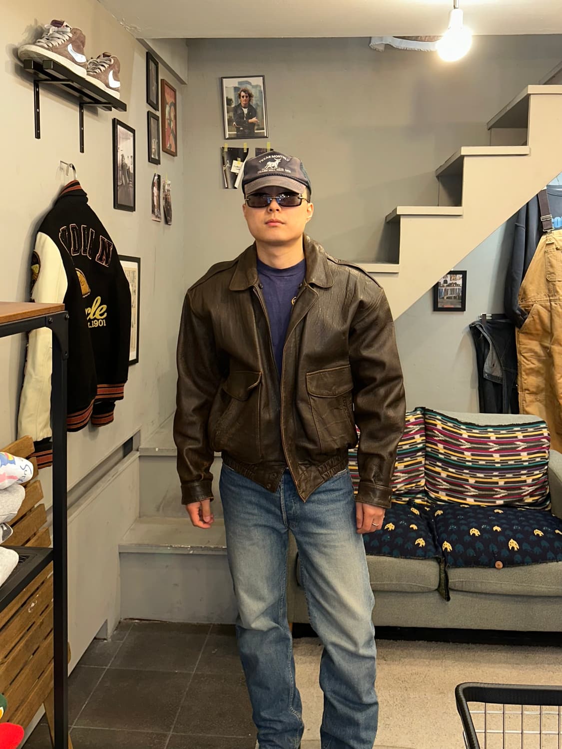 Early 90’s Japanese lambskin A-2 bomber  상품이미지2