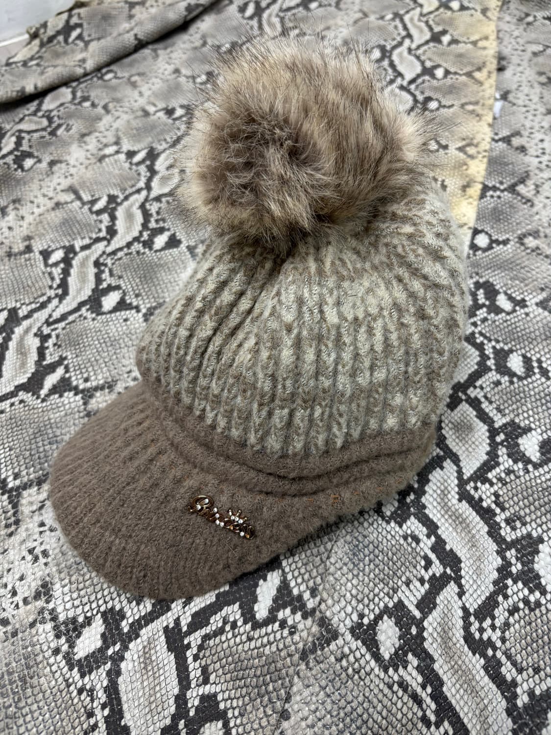 Fur Detail Knit Cap 상품이미지2