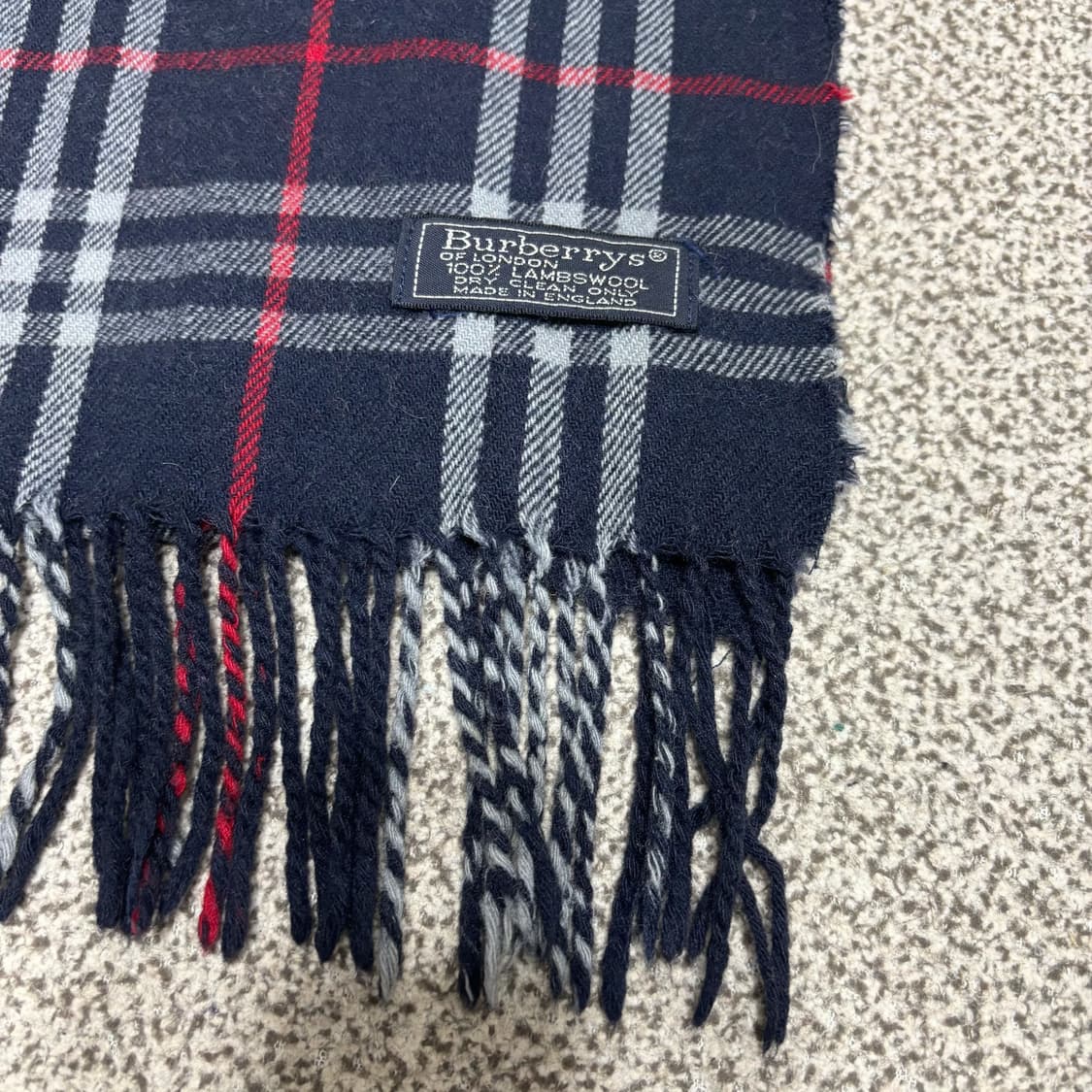 [택포,램스울100] 버버리 노바체크 네이비 머플러 목도리 [A-] 상품이미지2