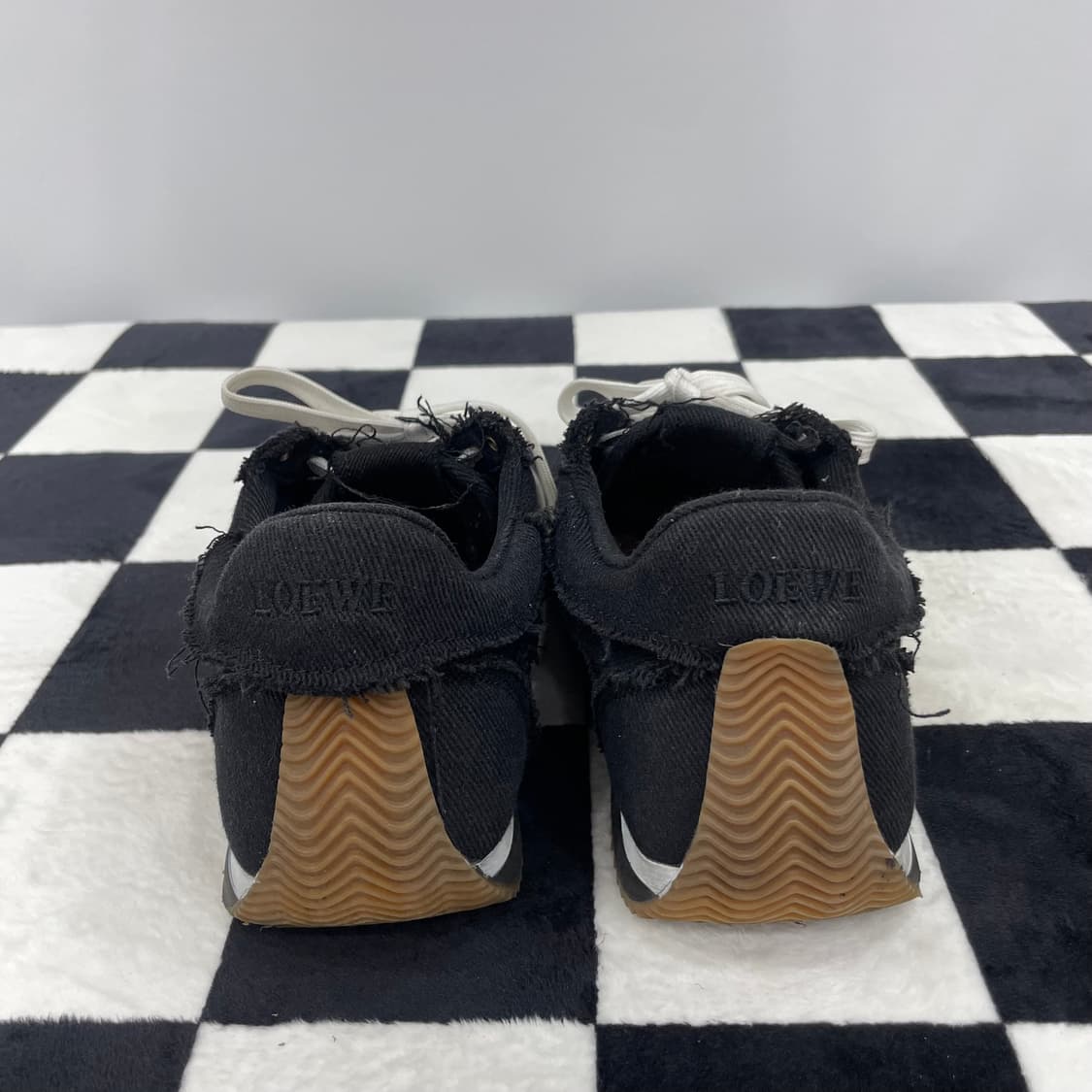 정품) LOEWE 로에베 빈티지 데님 FLOW 러너 스니커즈 240mm 상품이미지4