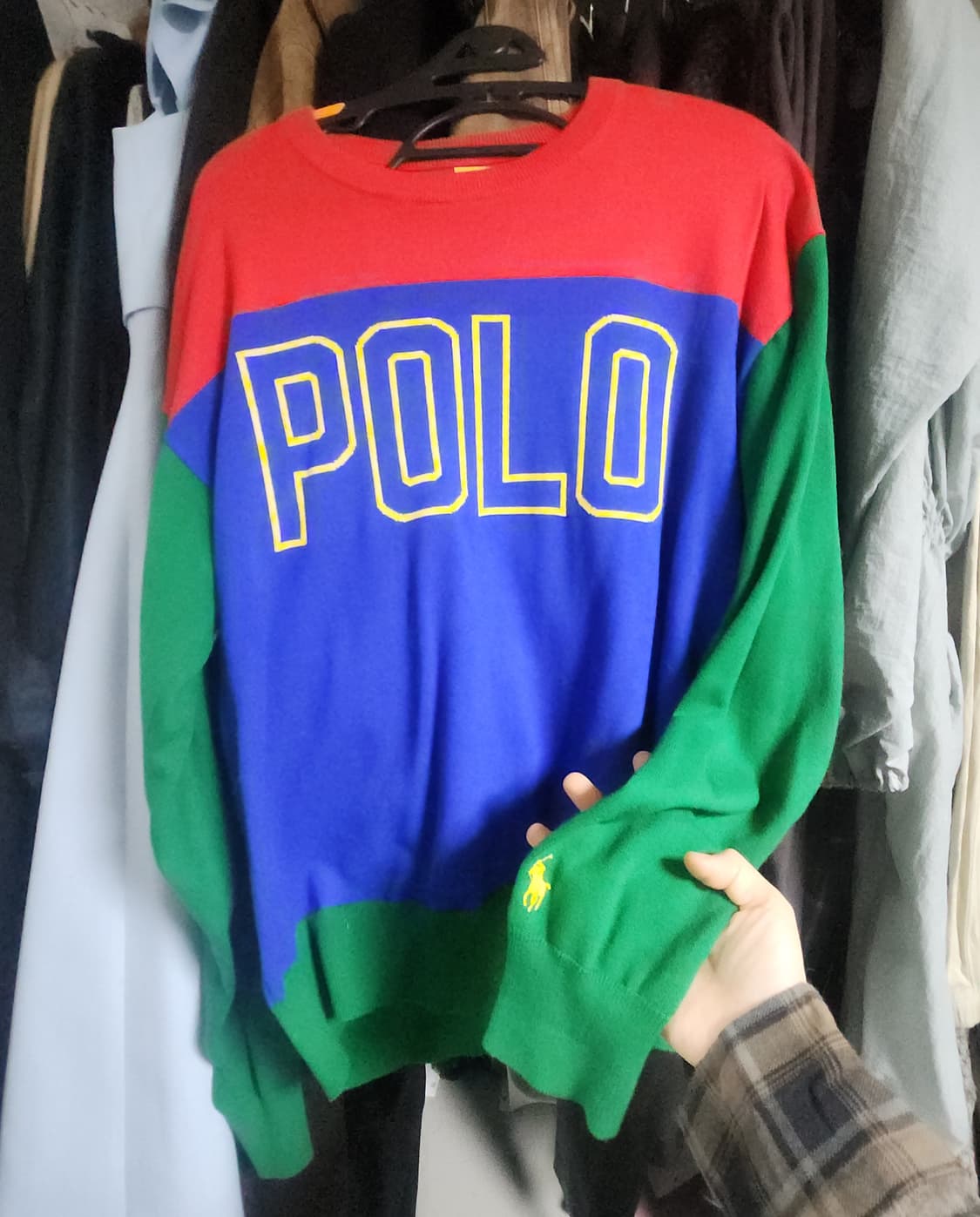폴로 랄프로렌 빅핏 로고 컬러 스웨터 니트(무신사 259,000원) 상품이미지5