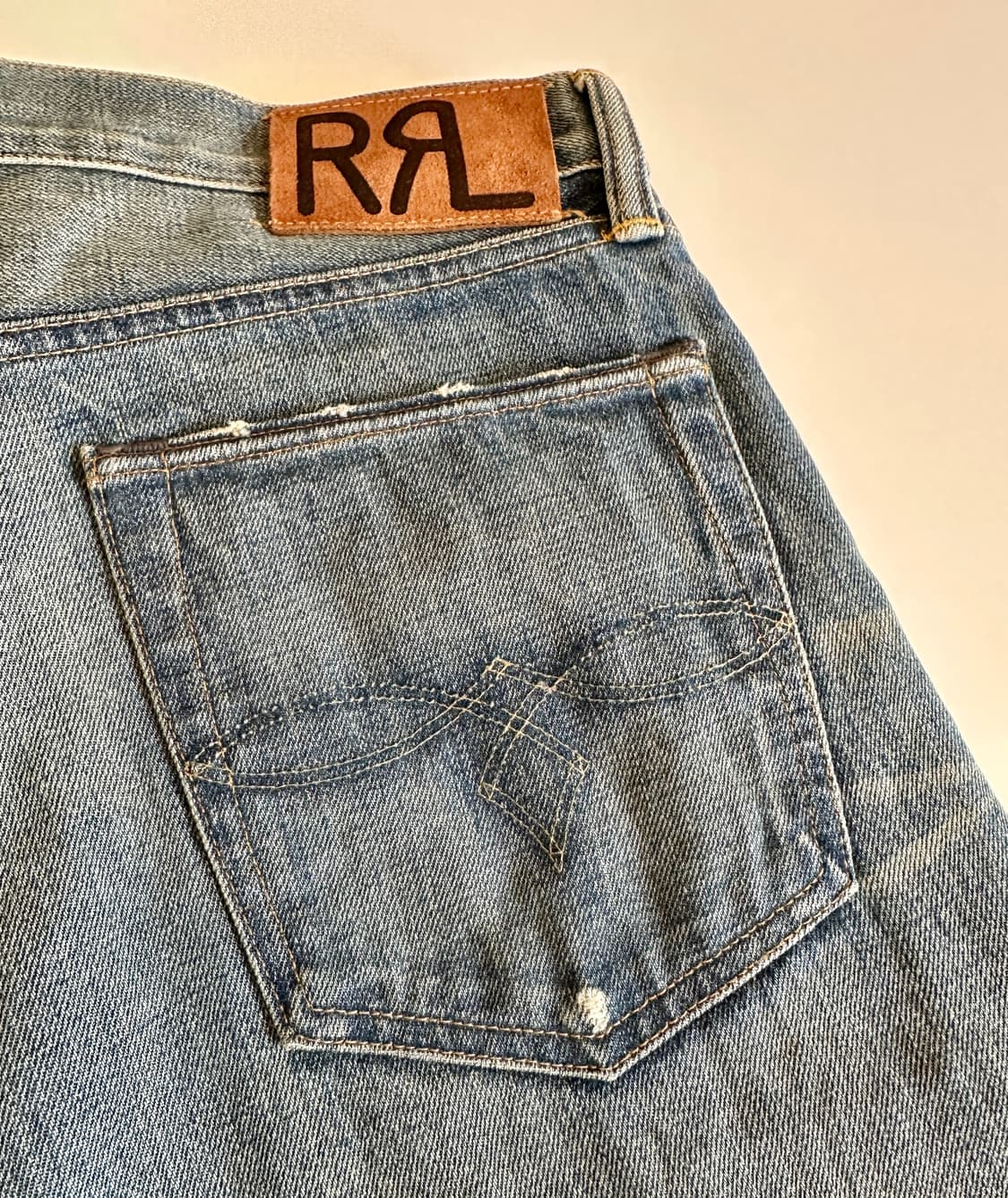 RRL 더블알엘 로우 스트레이트 셀비지 데님 32-30 신품급 올드 모델 상품이미지1