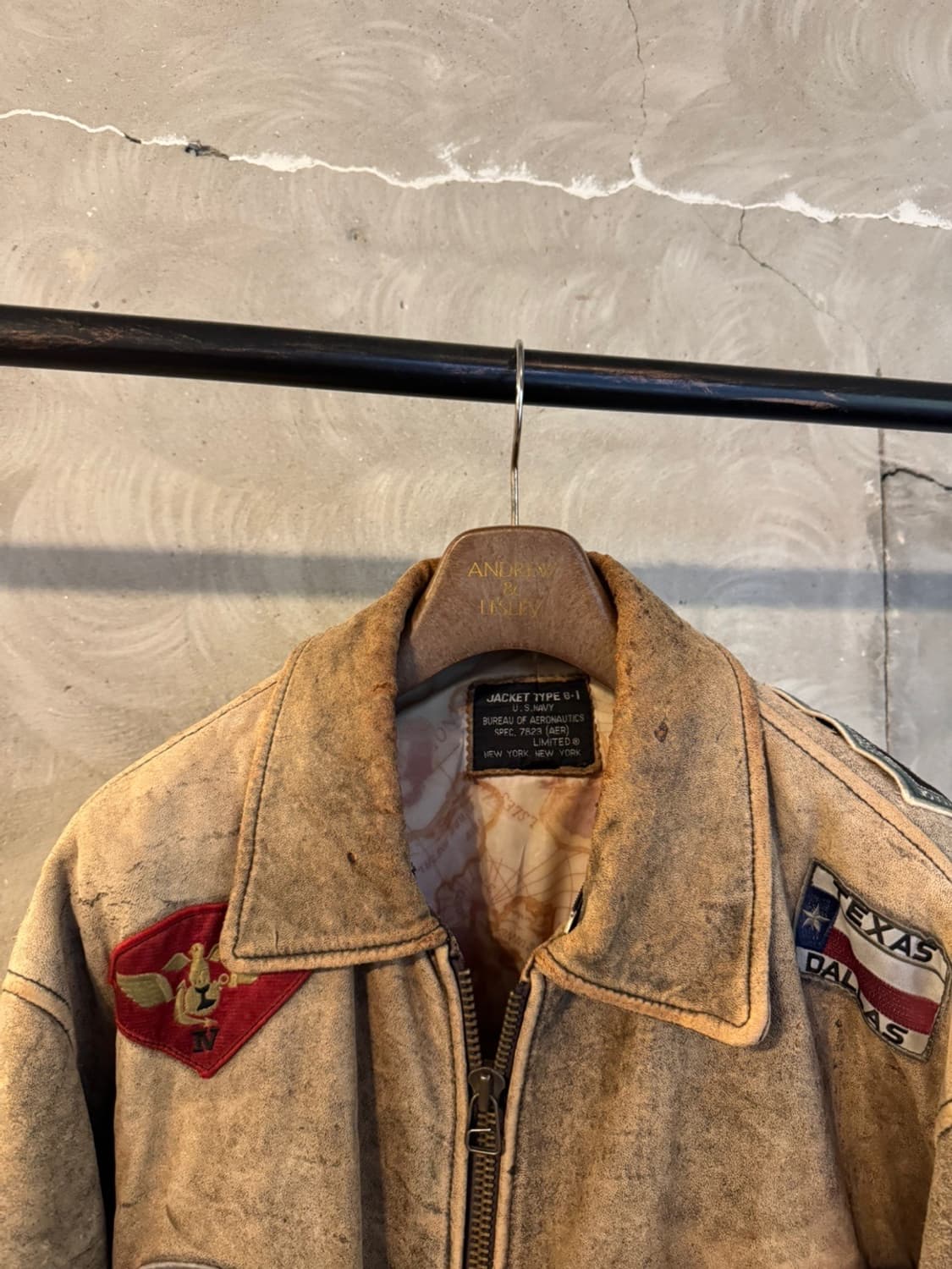 A-2 플라이트 램스킨 레더 자켓 100 상품이미지8