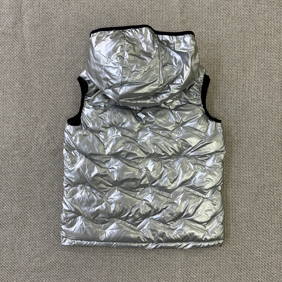 실측확인 게스 후드 패딩 조끼 0327D 상품이미지4