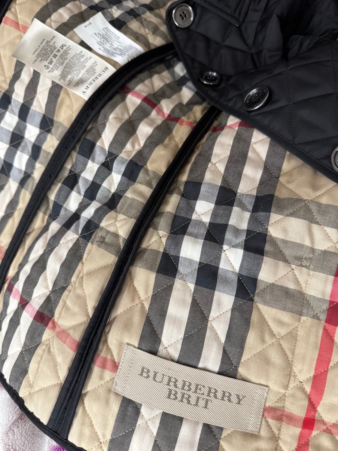 버버리 브릿 퀼팅 자켓 블랙 M 상품이미지7