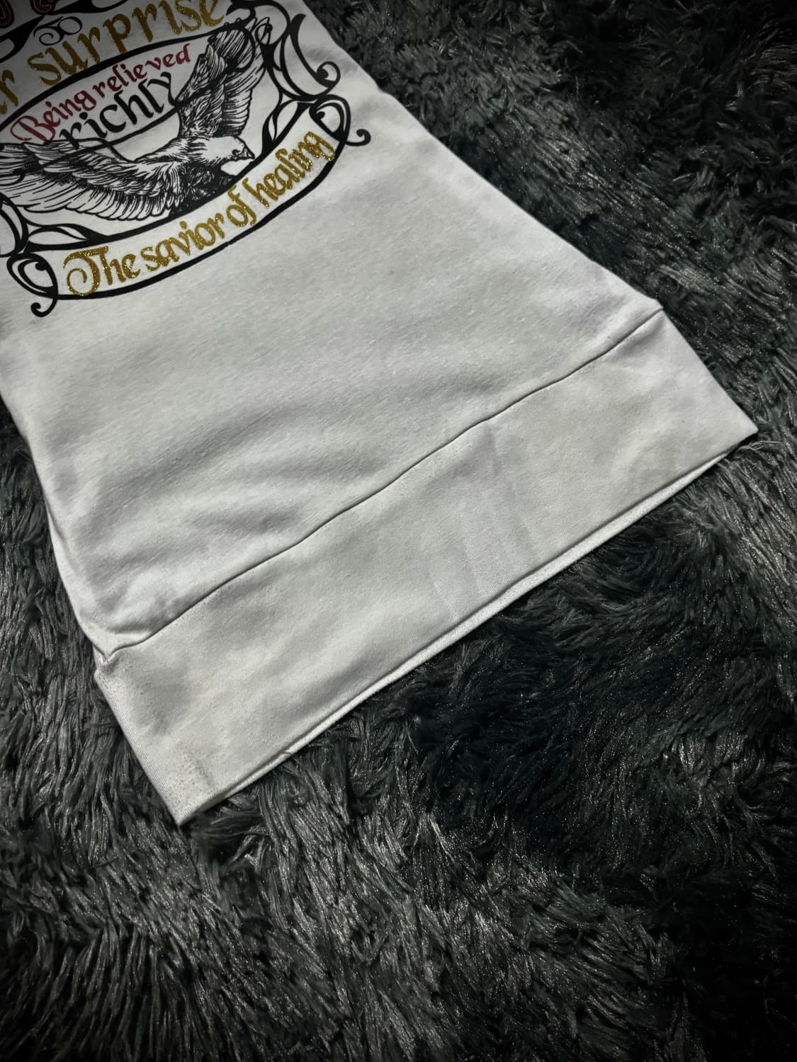 화이트 이글 프린팅 레터링 반팔 티셔츠 상품이미지4