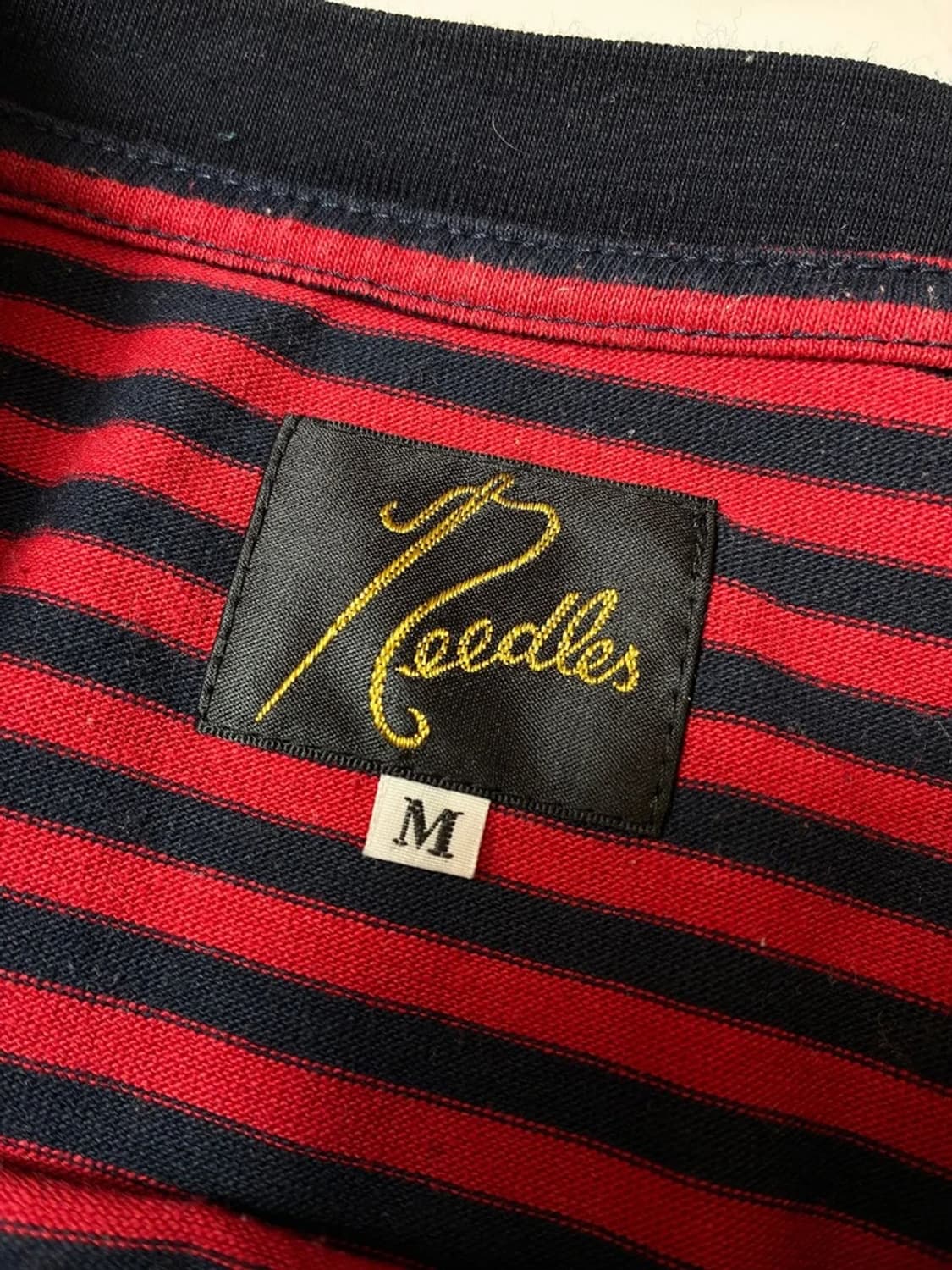 니들스 스트라이프 나비 자수 코튼 반팔 티셔츠 PN9670 상품이미지6