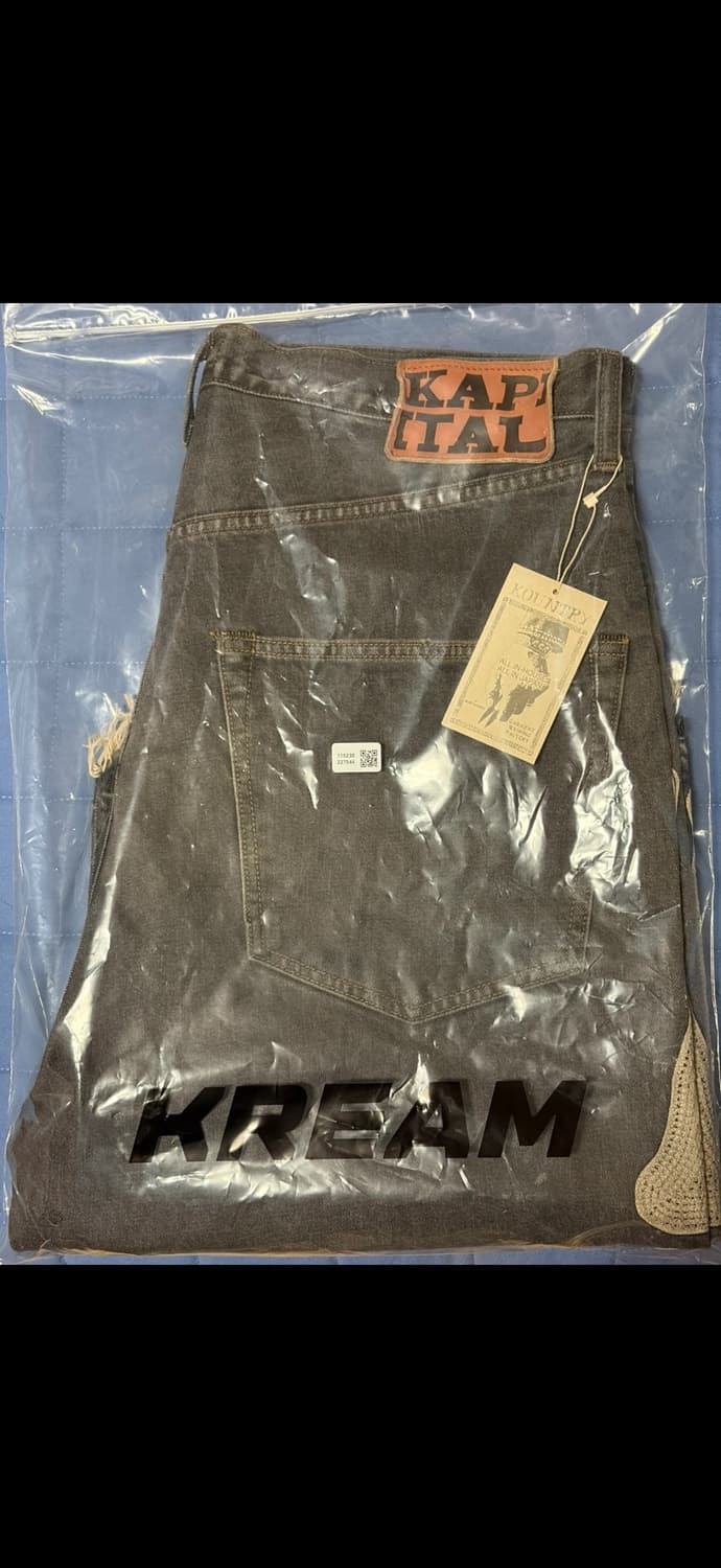 캐피탈 14온즈 데님 5P 본 자수 숏 팬츠 블랙 38사이즈 상품이미지8