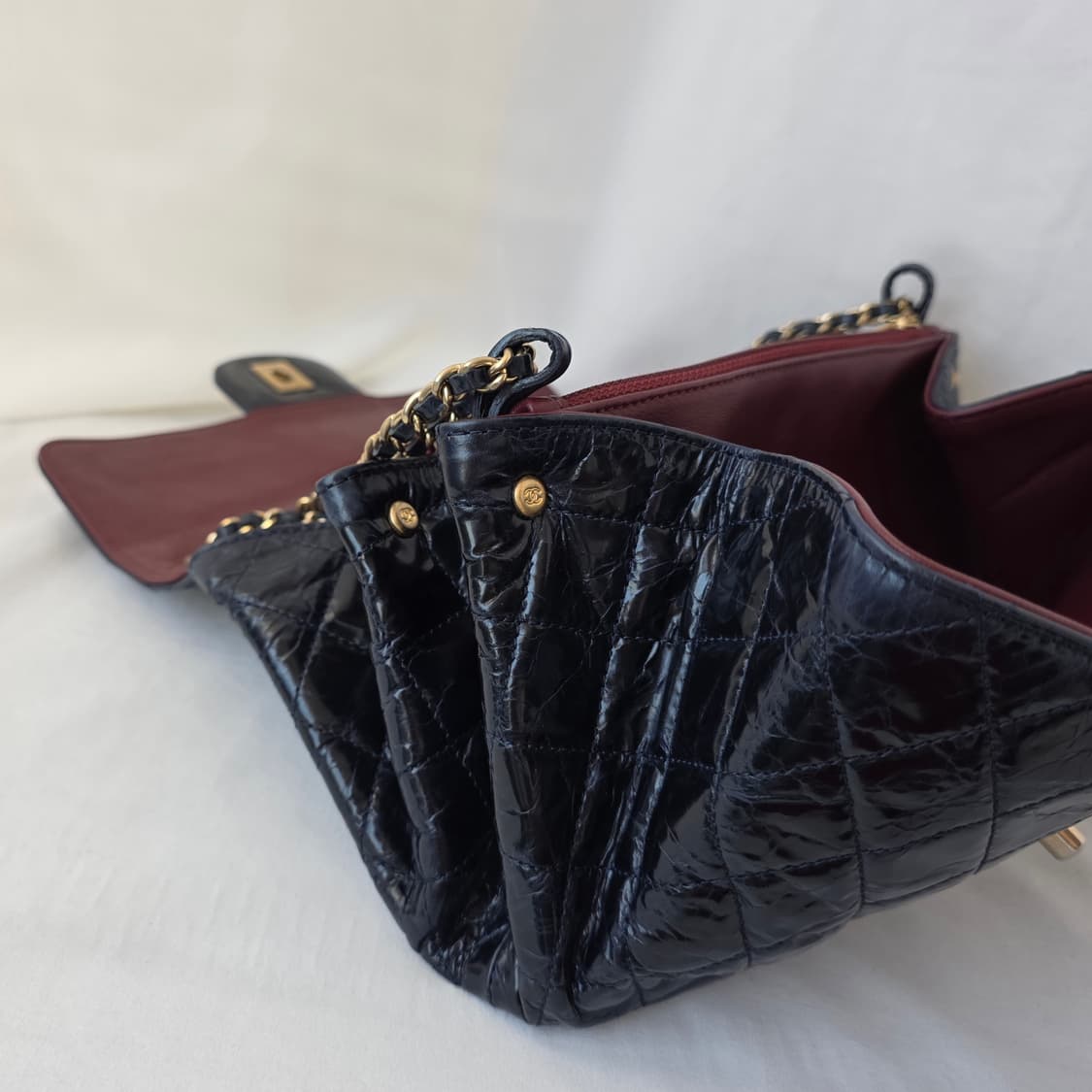 [정품 CHANEL] 샤넬 아코디언 숄더백 크로스백 네이비 상품이미지7