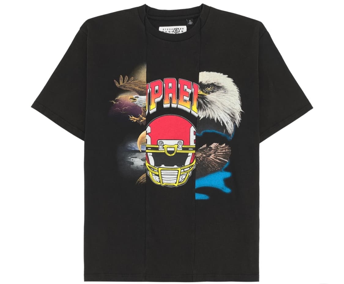 [XXL] 슈프림 X 마르지엘라 mm6 스플릿 반팔 블랙 새제품 상품이미지1