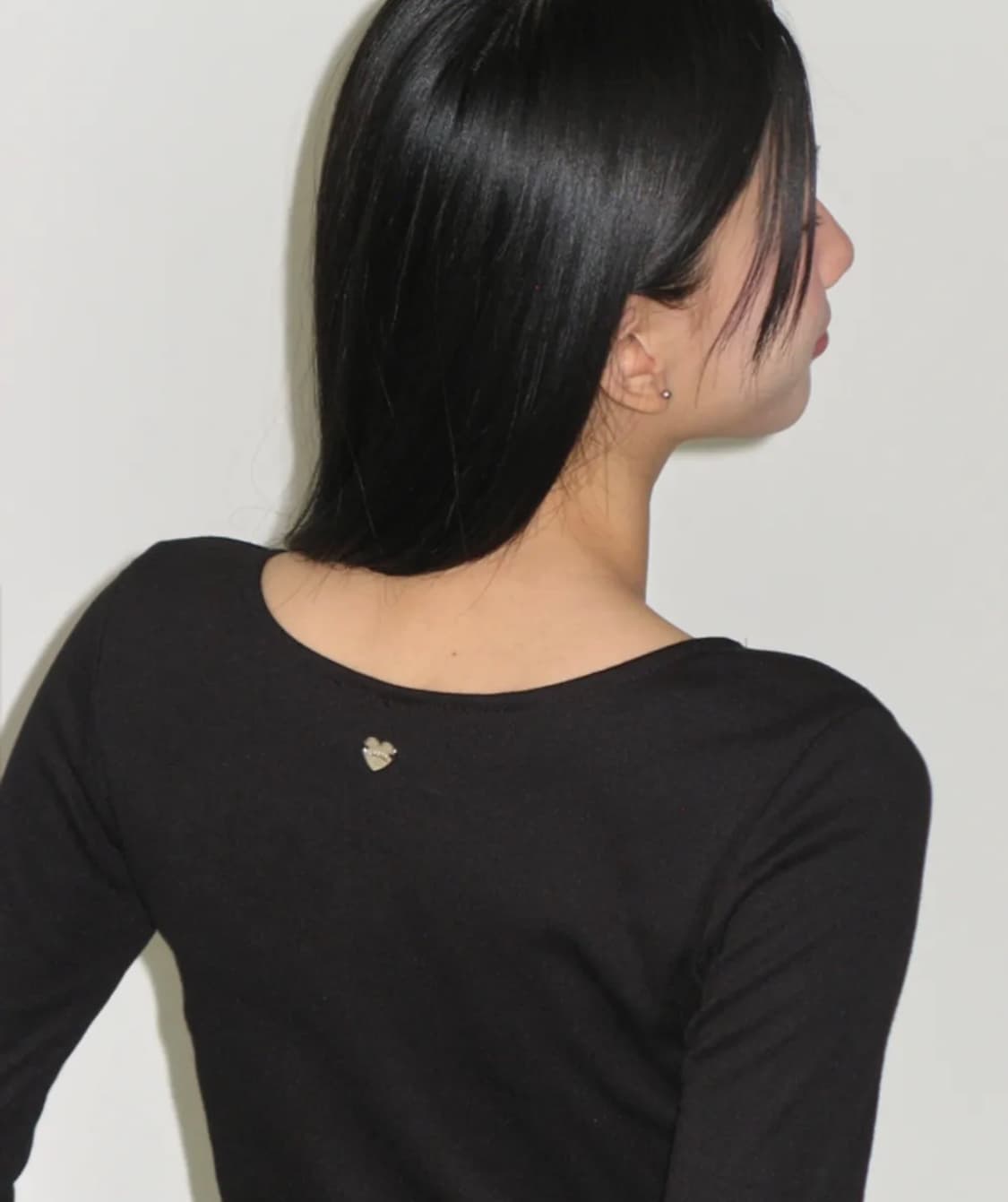 Ribbon long sleeve black 상품이미지2