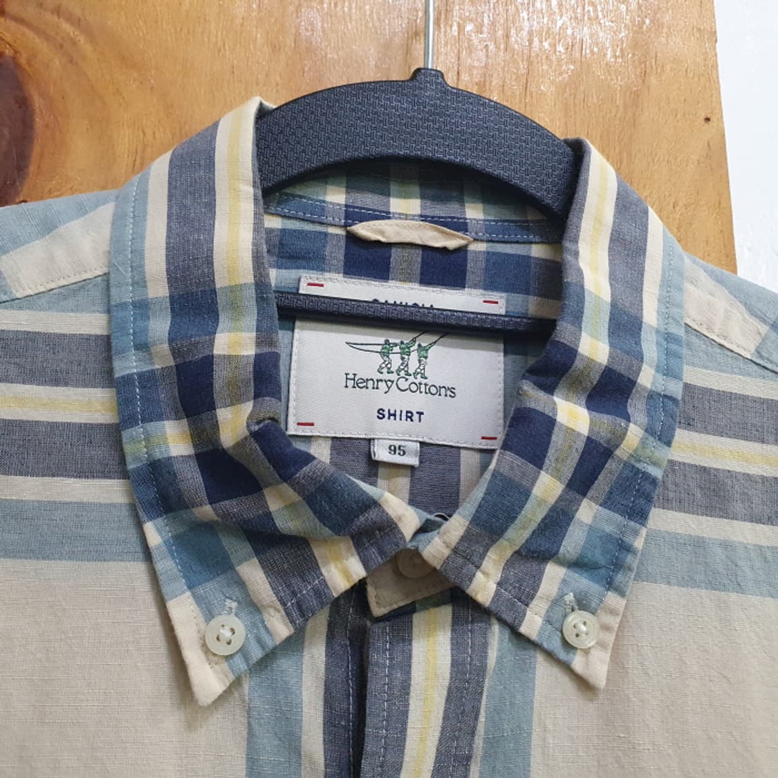 헨리코튼 마 면 혼방 체크셔츠(95) 상품이미지10