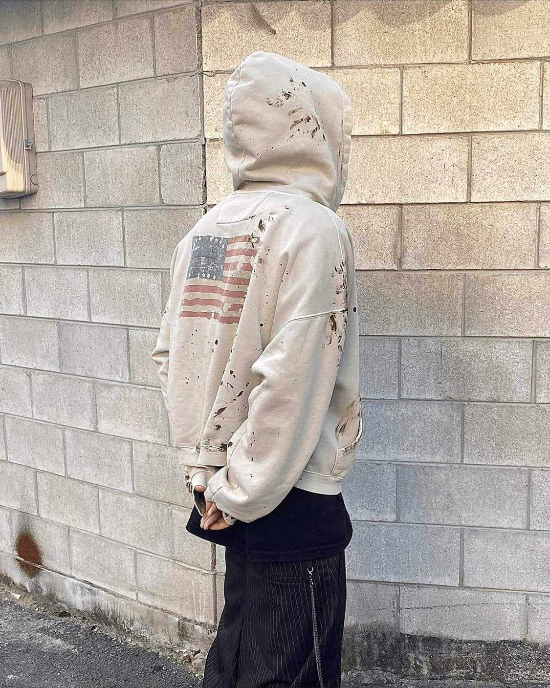 언더마이카 주트 수트 더블체인 슬랙스 브라운 스트라이프 0사이즈 상품이미지4