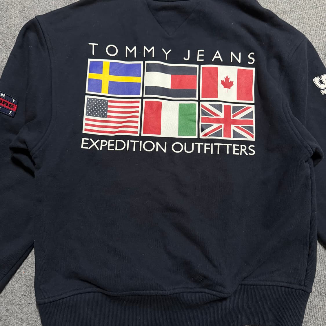 타미힐피거 진 성조기 네이비 후드티 xs 상품이미지3