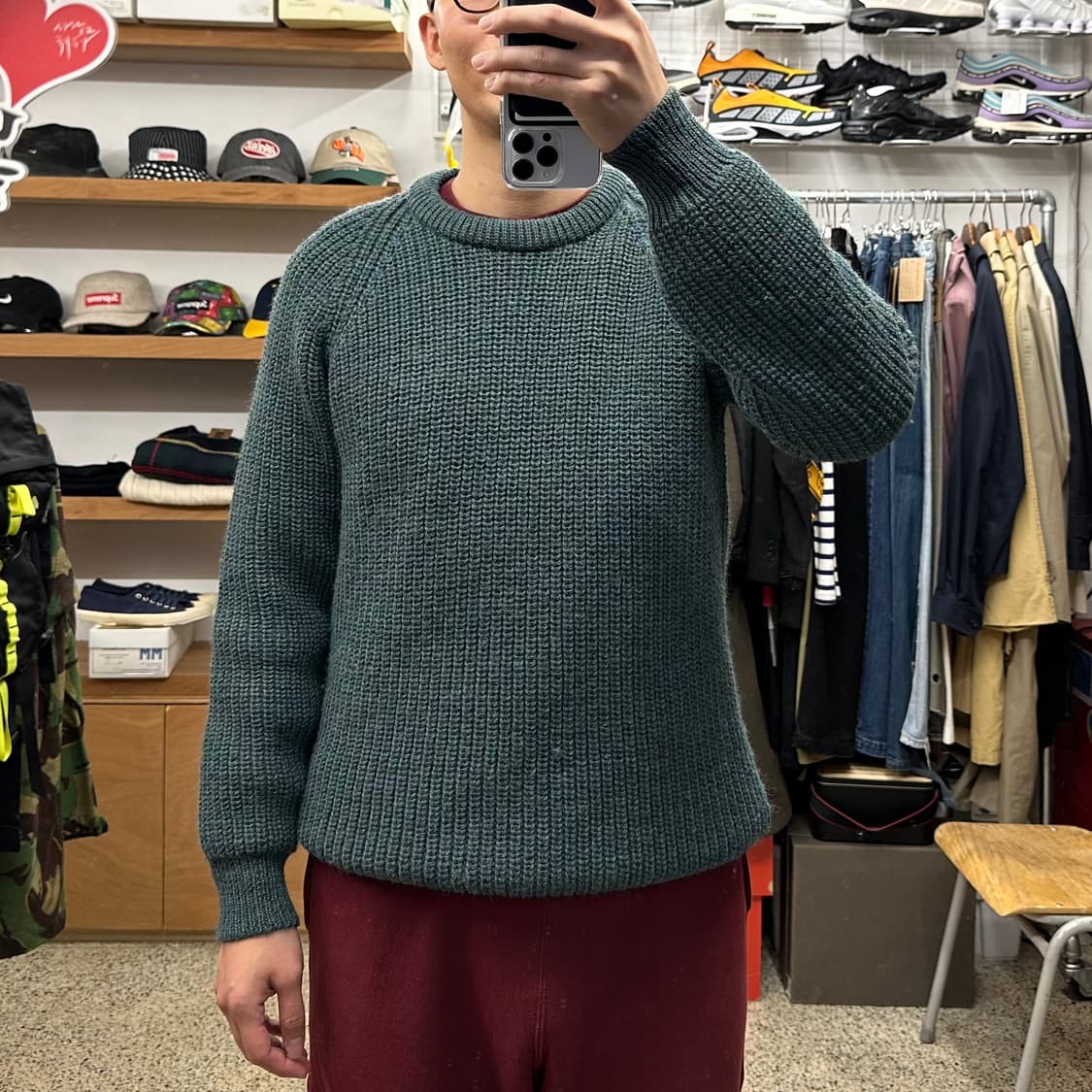 아란 크래프크 피셔맨 울 니트 상품이미지7