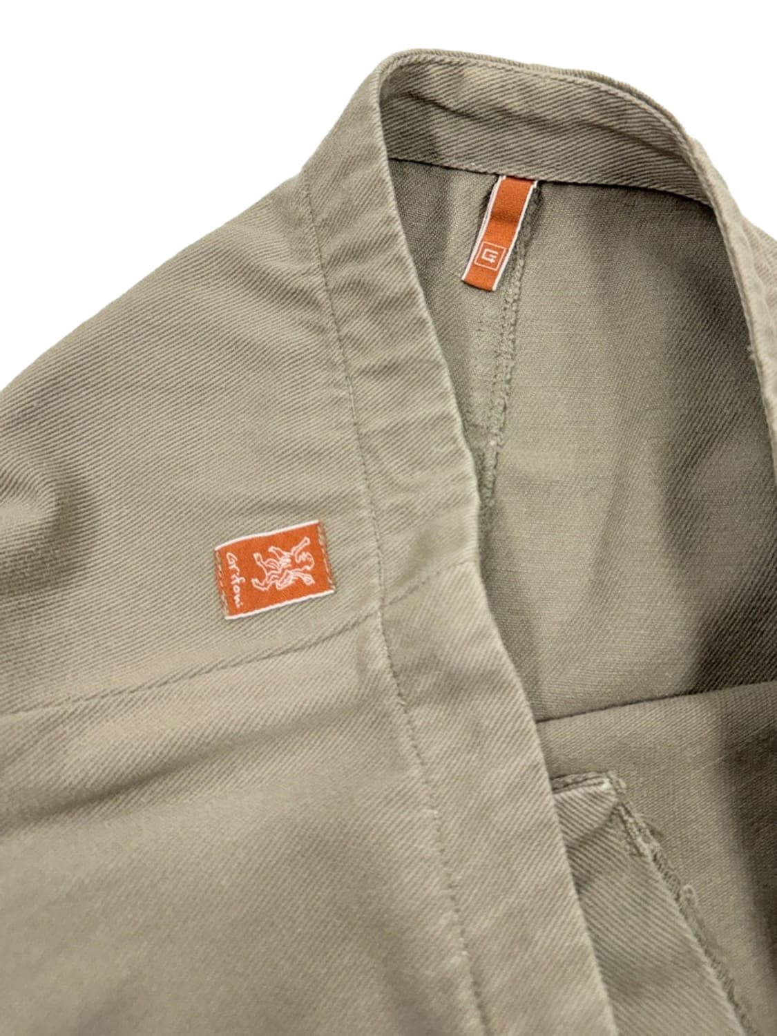 빈티지 MAURO GRIFONI 카키 코튼 스커트 상품이미지4