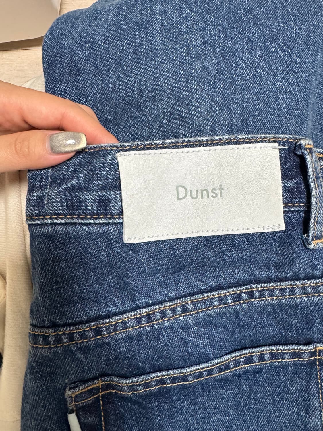 던스트 90s 와이드 데님 청바지 미드블루 상품이미지4