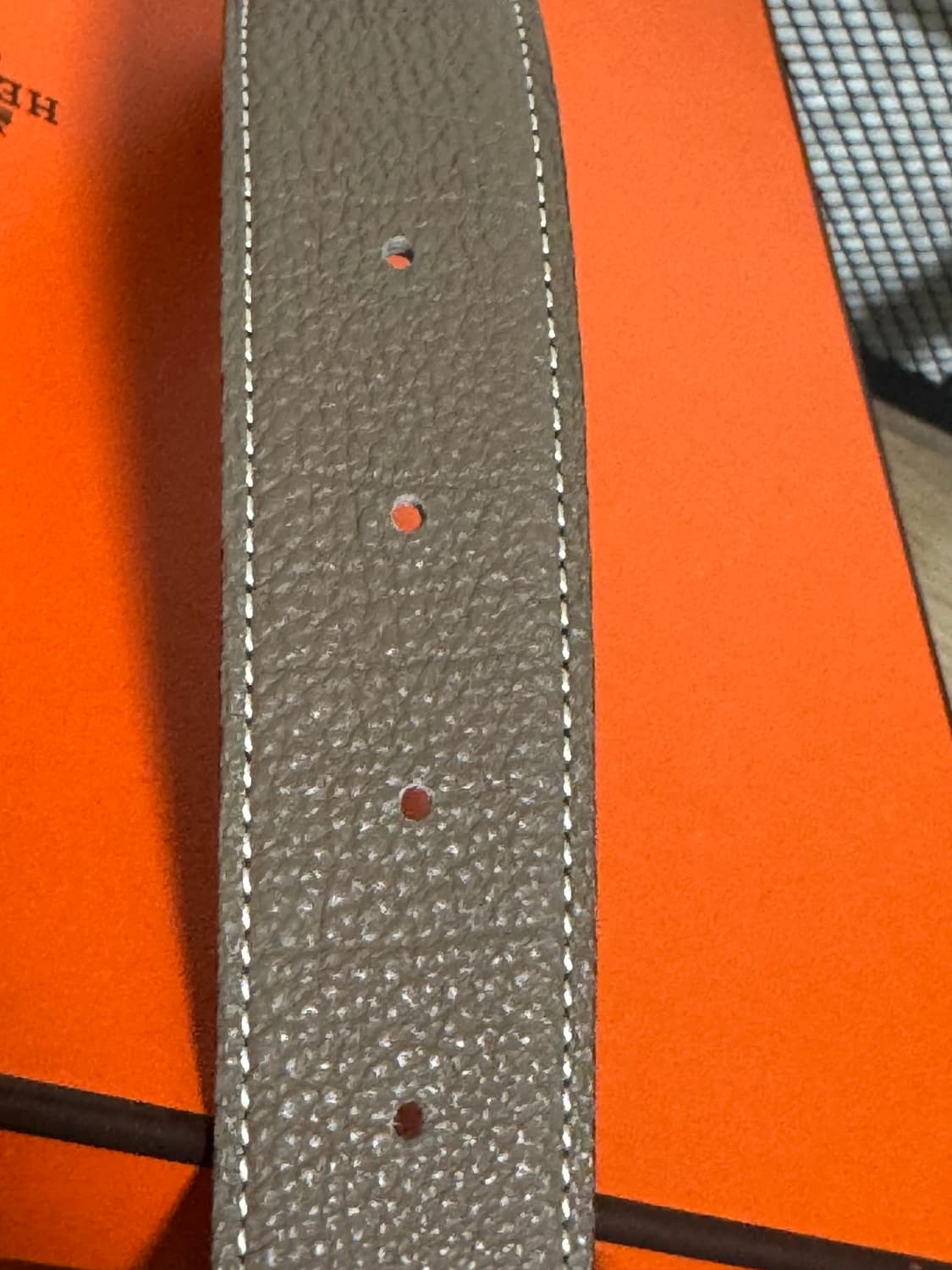 [95] 새상품 에르메스 H 벨트 브러운 블랙 리버시블 양면 벨트 상품이미지2