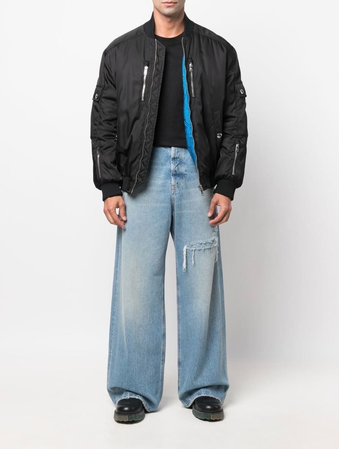 DIESEL 디젤 D-RISE 루즈 와이드 데님 진 26사이즈 남녀공용 상품이미지1