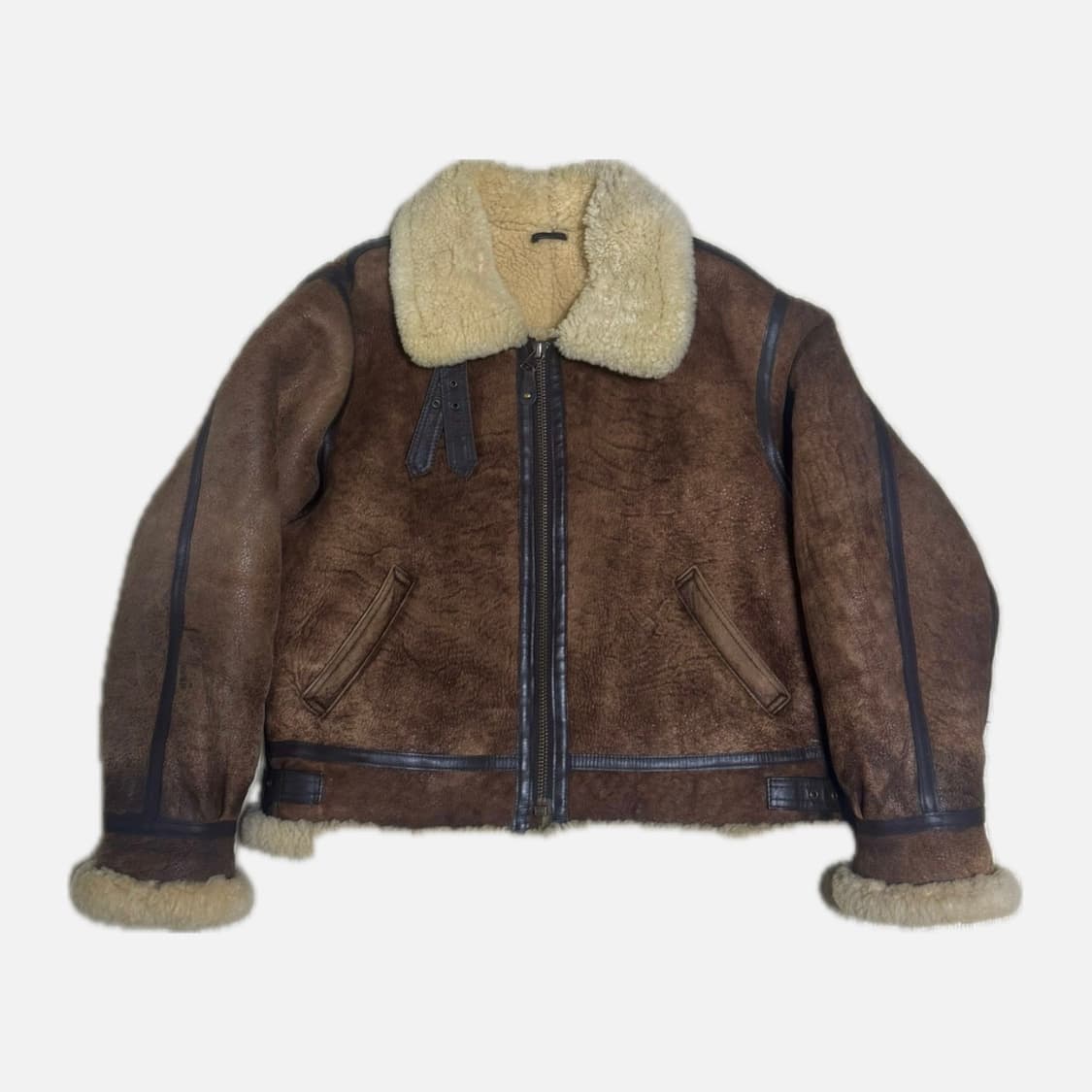 90s B-3 Mouton Jacket 무스탕 자켓 상품이미지1