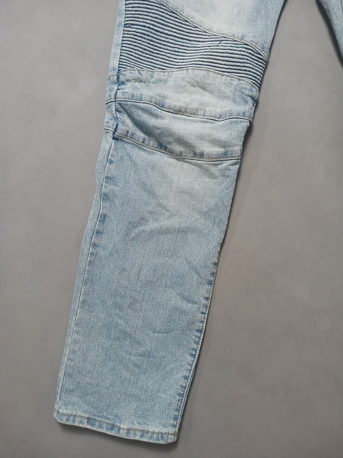 [36] 발망 연청 스크래치 바이커진 청바지 상품이미지3