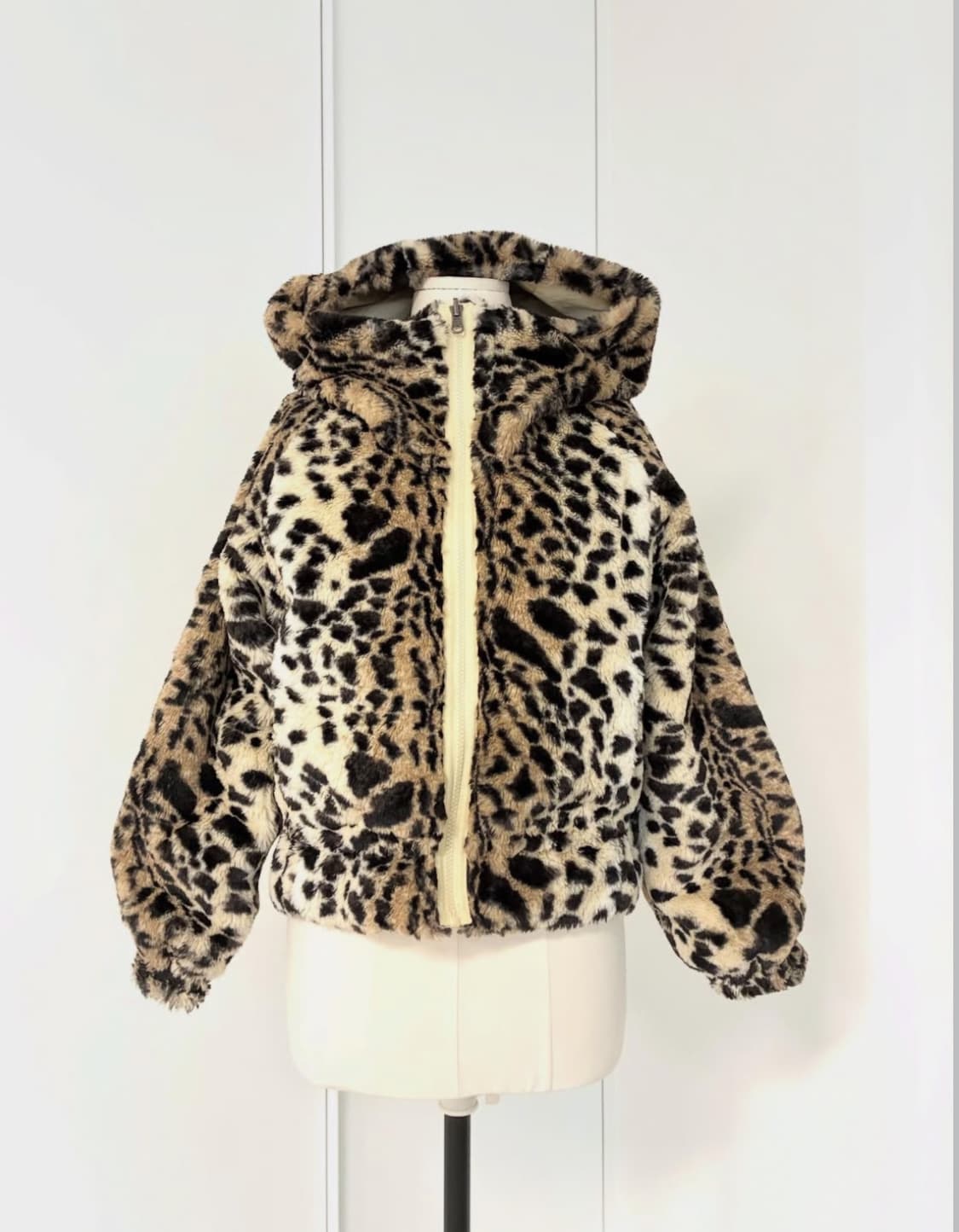 호피 퍼후드집업 상품이미지1