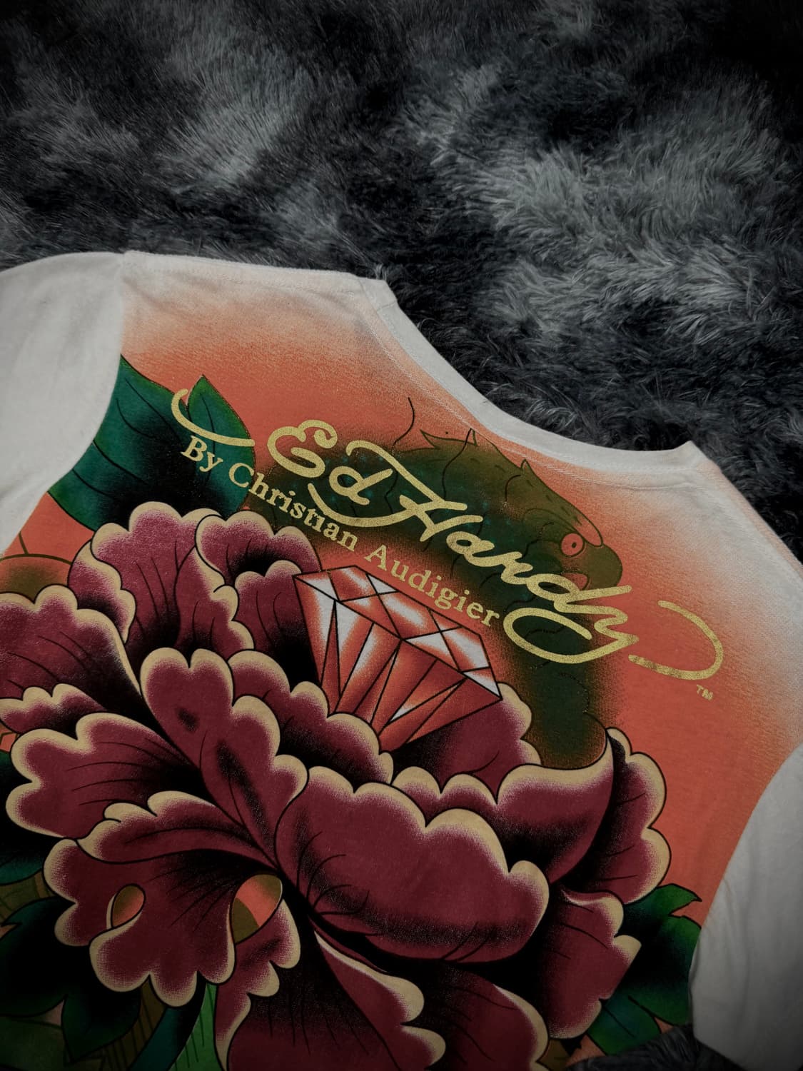 EdHardy 올드스쿨 앞뒷판 꽃 프린팅 반팔티셔츠  상품이미지6
