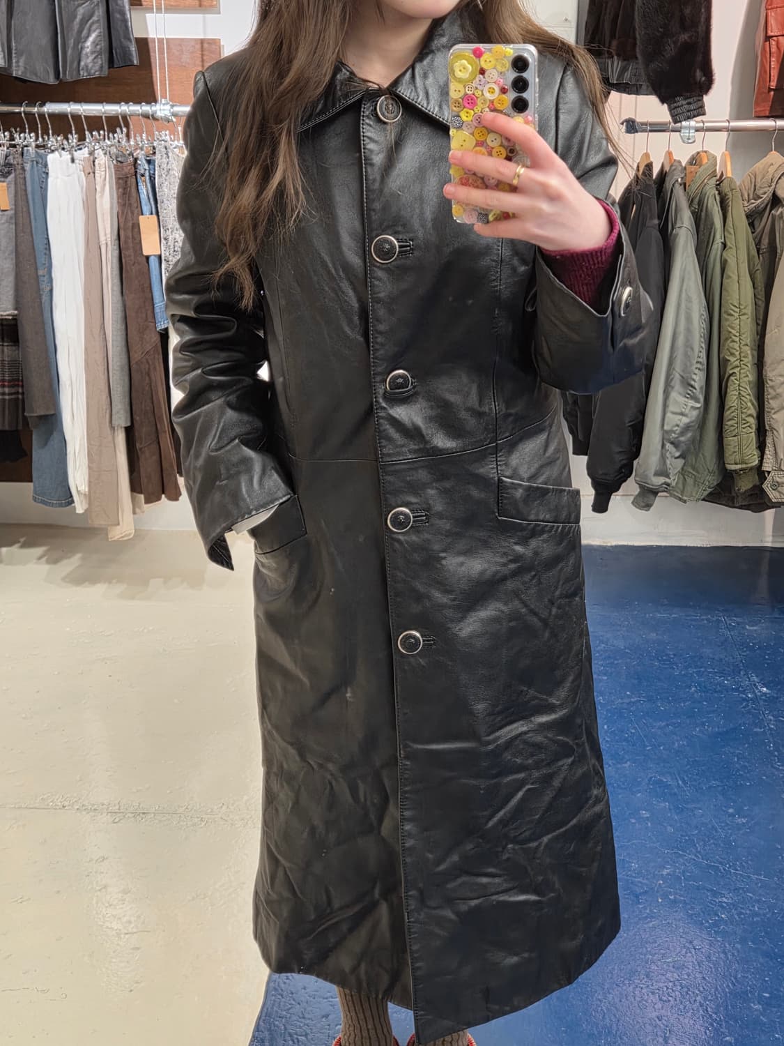 VERSUS 베르사체 베르수스 Italy 레더 코트 상품이미지1