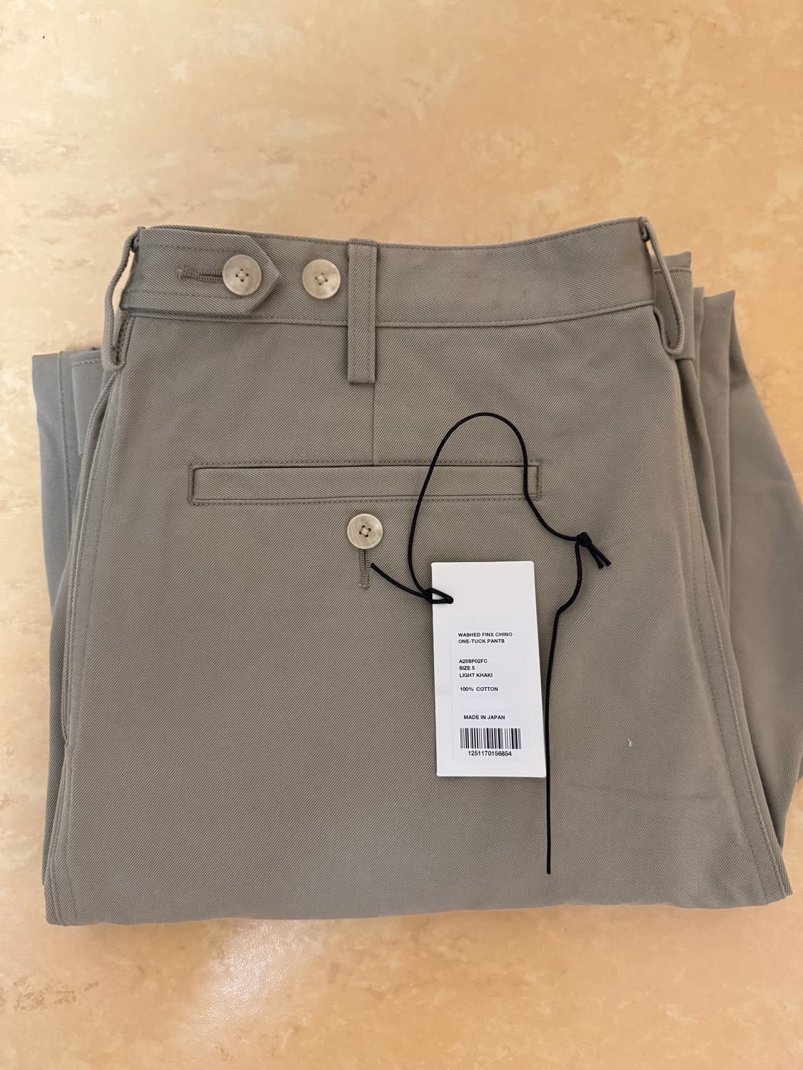 (5) 오라리 25ss washed finx 원턱 치노 라이트카키 상품이미지2