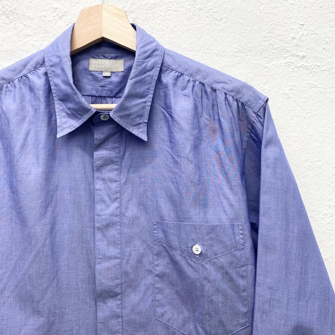 마가렛호웰 라일락 포켓 코튼 셔츠 상품이미지3