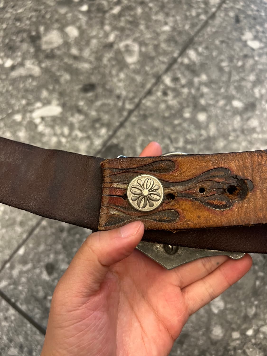 할리데이비슨 70~80s 폴리스 말가죽 벨트 처분  상품이미지3