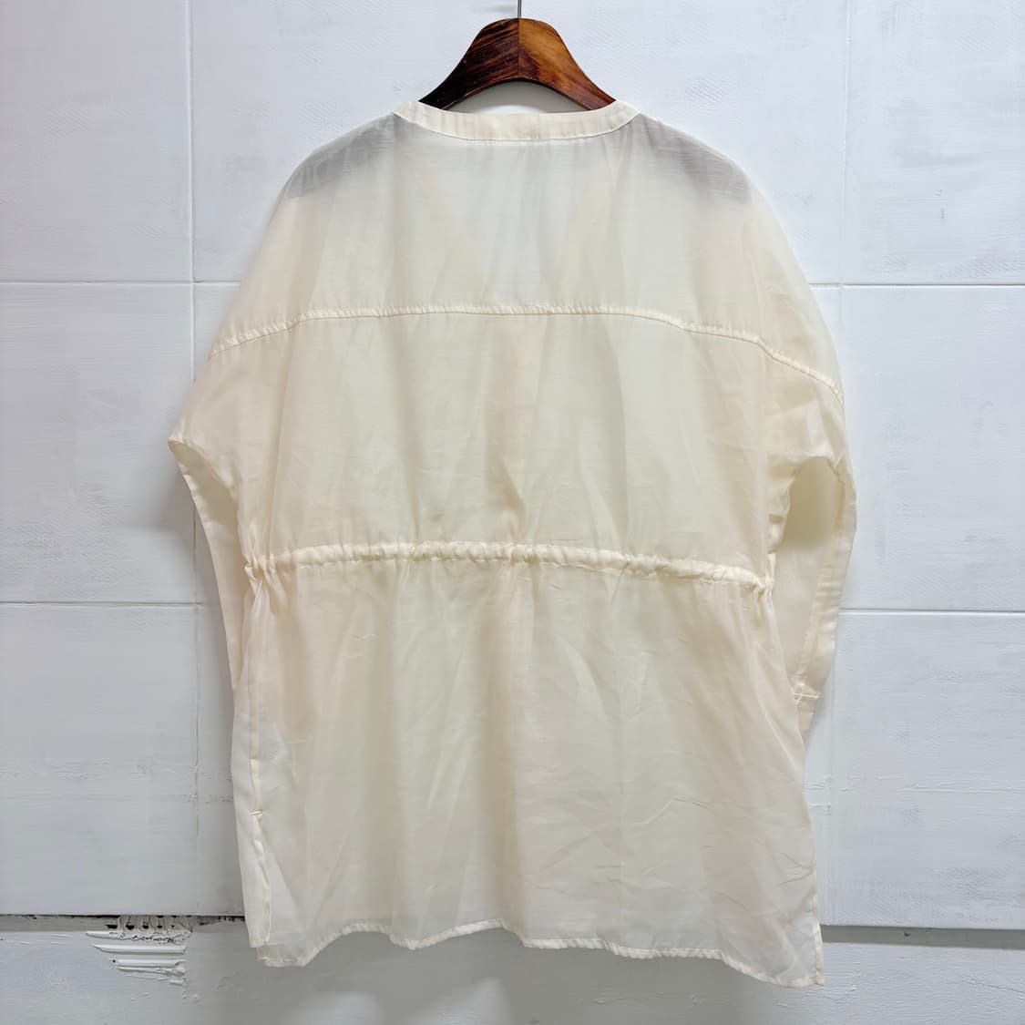 오간자 시스루 리본 블라우스 가디건 JPN 상품이미지6