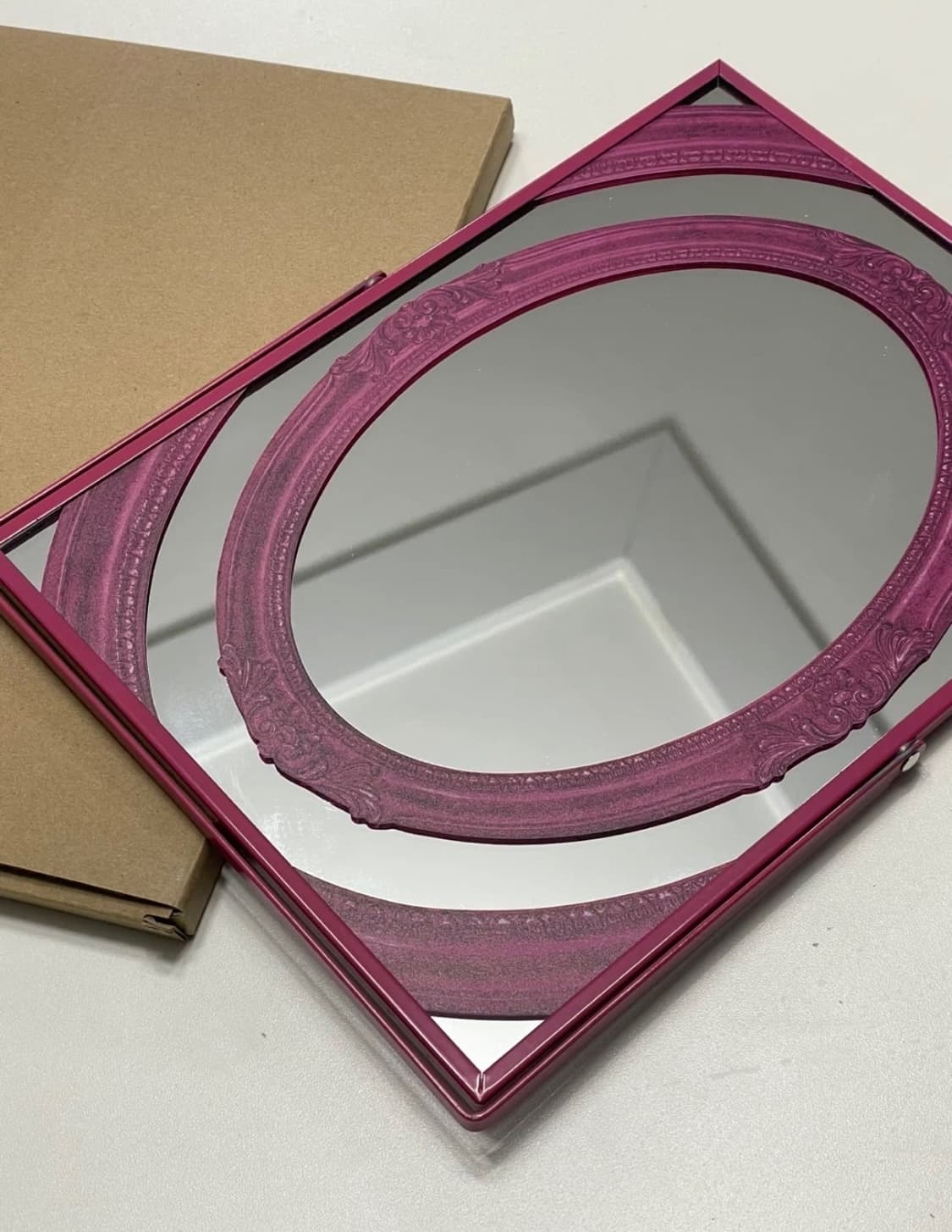 Saytouche 세이투셰 앤틱 핑크 프레임 거울 상품이미지2