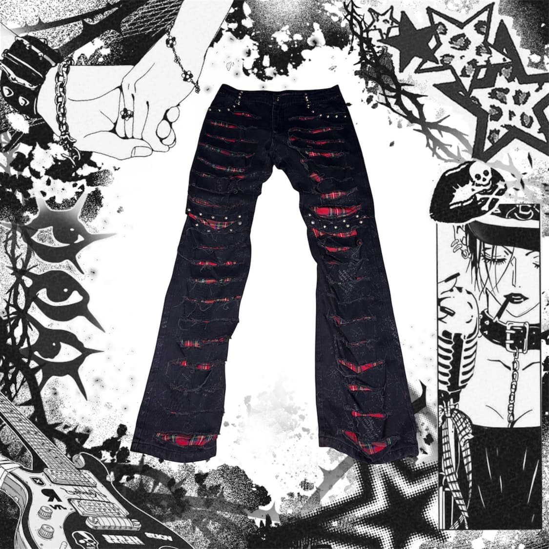 GLP (Gothic Lolita & Punk) 그런지 펑크 팬츠 상품이미지1