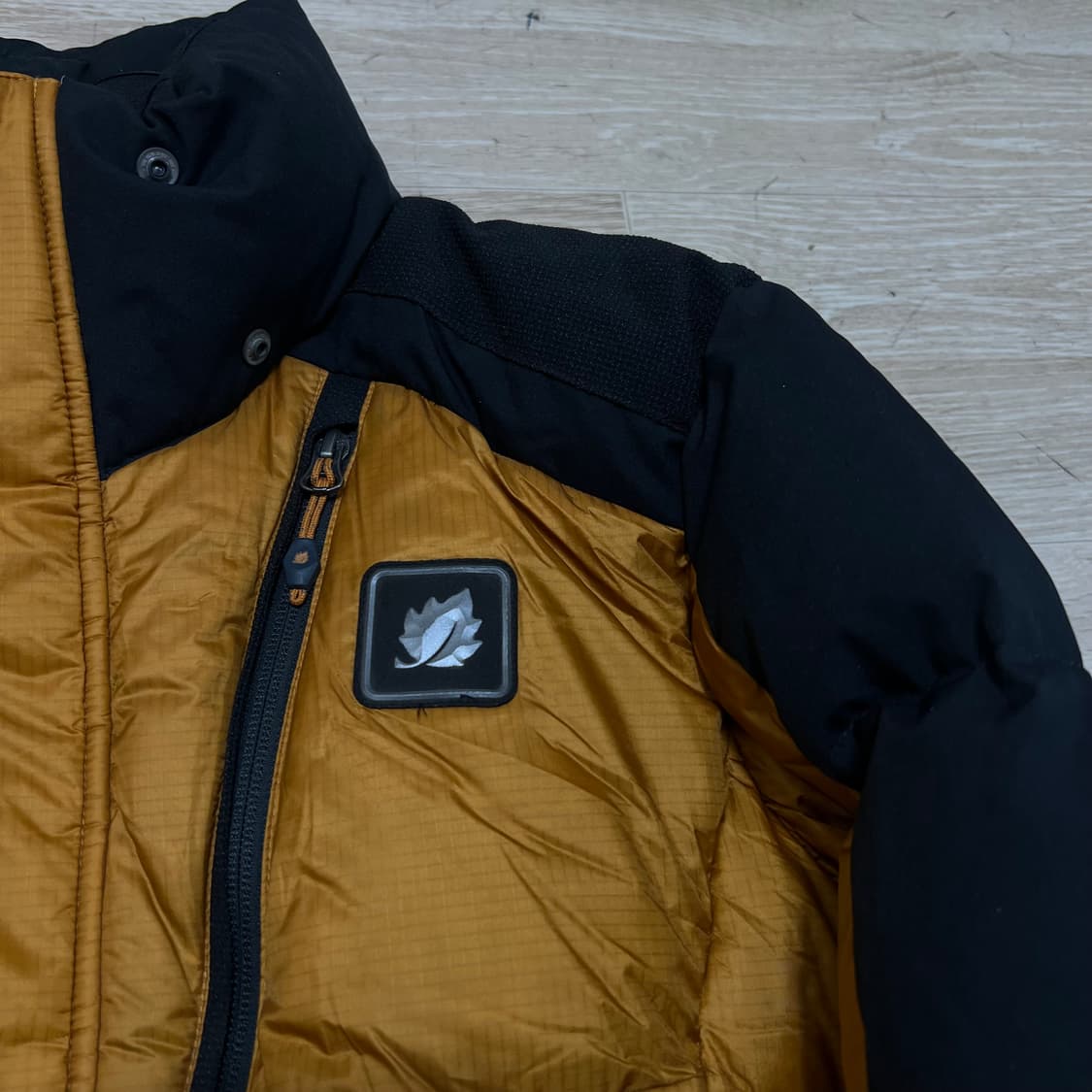 라푸마 구스다운 800 배색 후드 푸퍼패딩 점퍼 [머스타드] S/90 상품이미지5