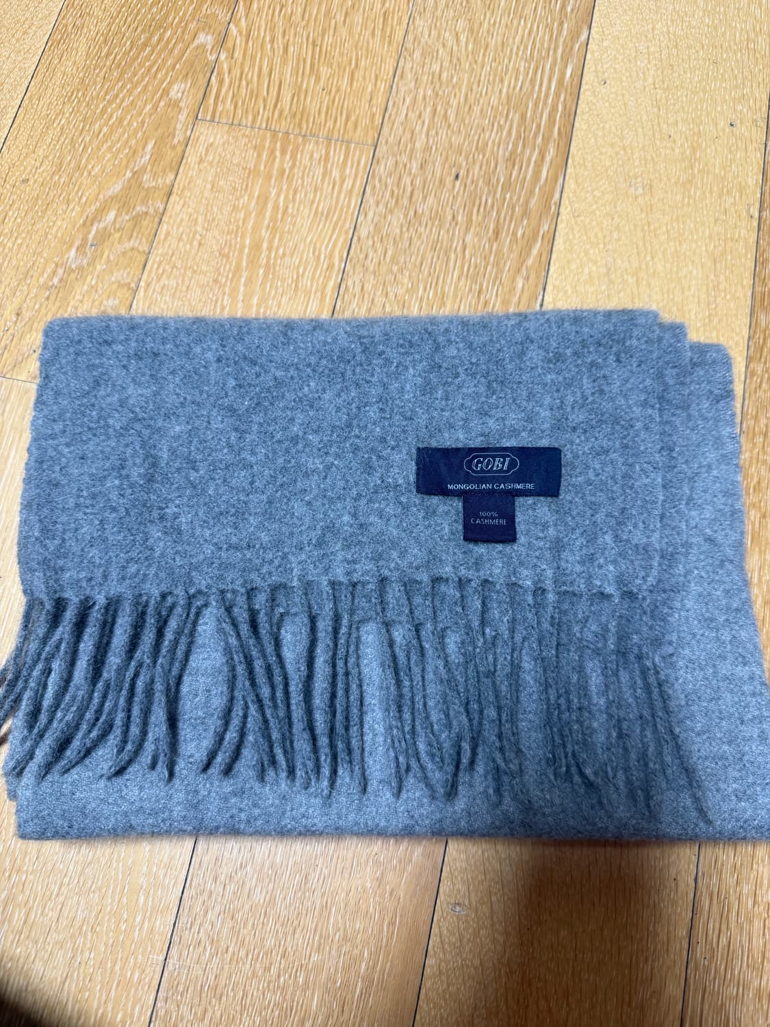 고비 캐시미어 100% 머플러 그레이  상품이미지1