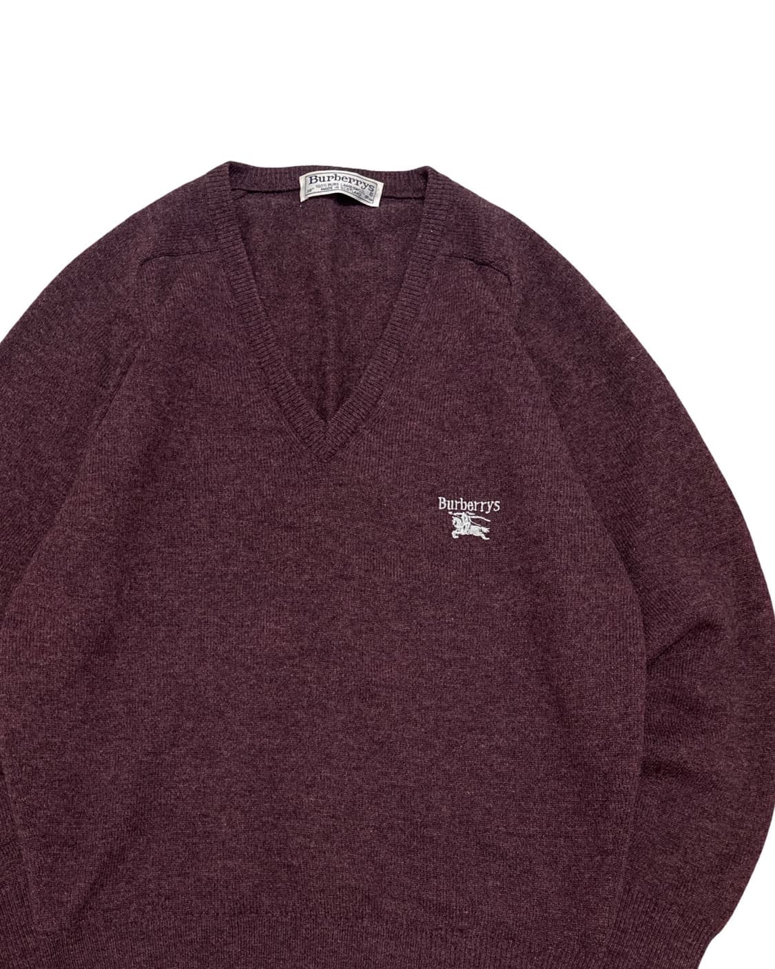 버버리 기마로고 버건디 램스울 니트 상품이미지2
