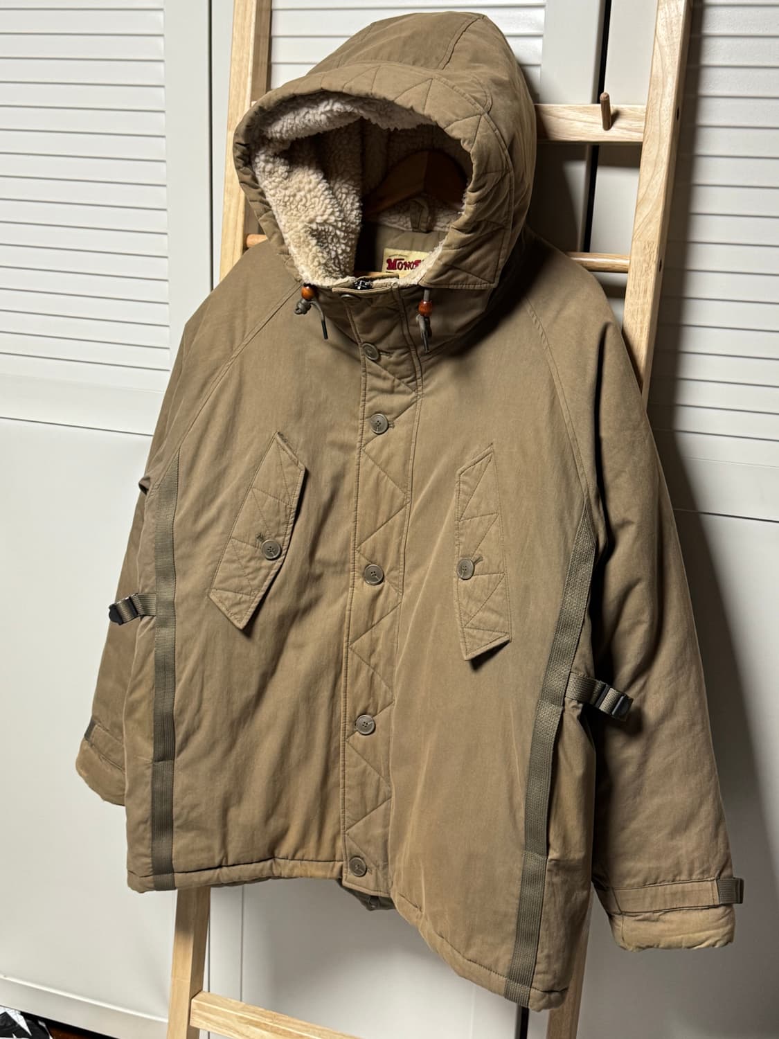 모노플로우 B-3맛 후드 점퍼 카키 자켓 상품이미지5