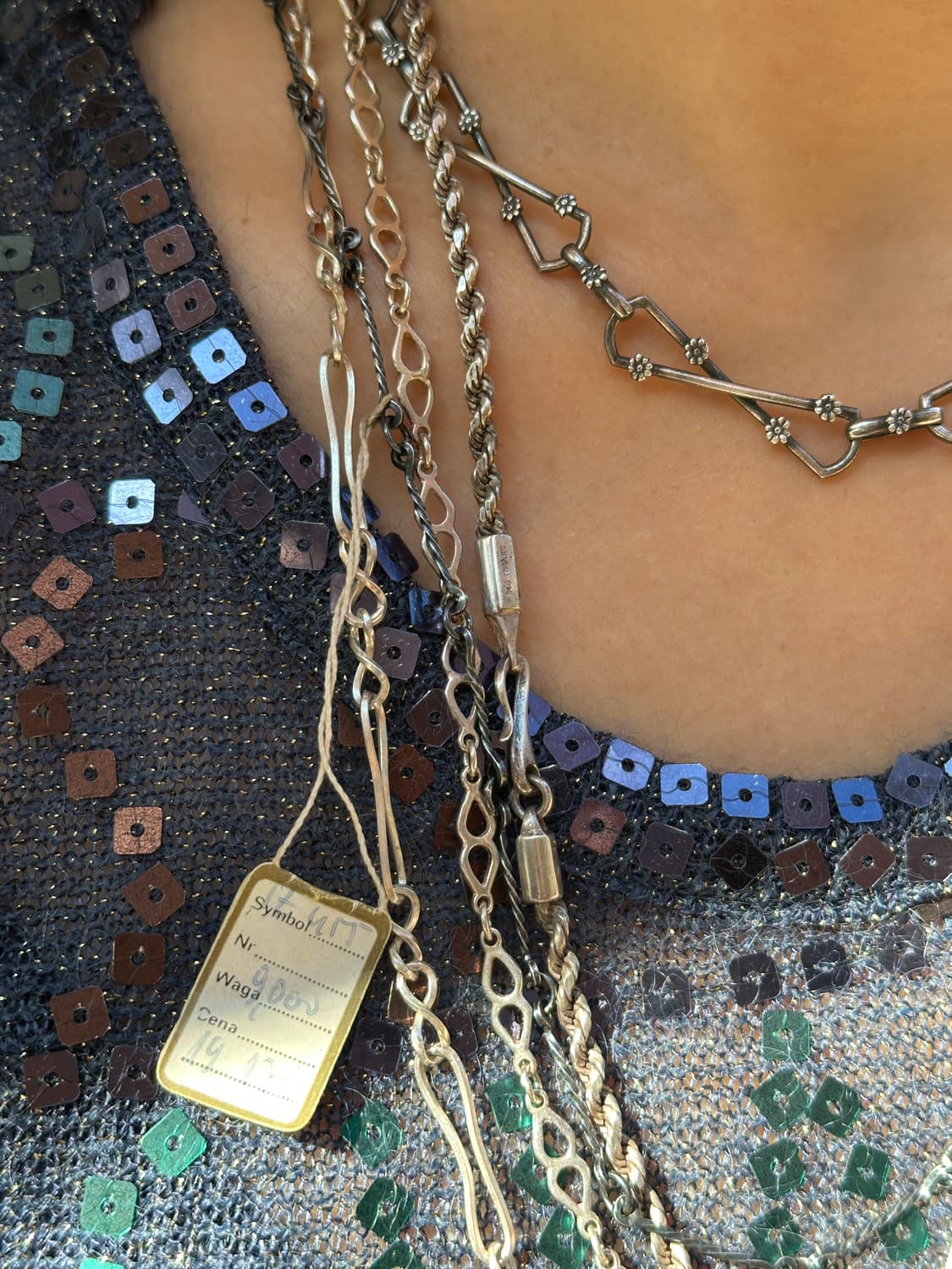 Vintage 925silver chain necklace 상품이미지6