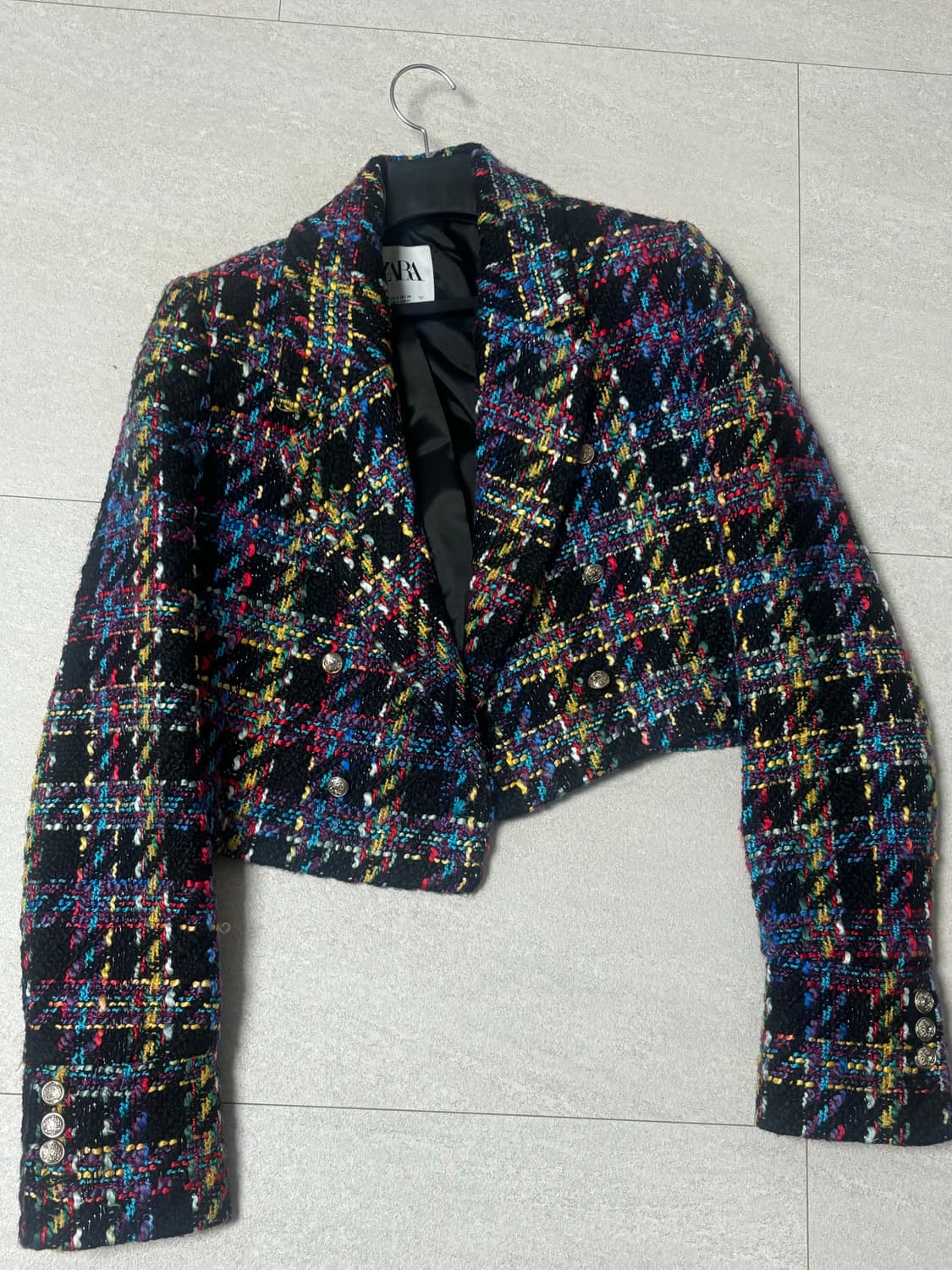 자라 트위드 크롭자켓 s 상품이미지3