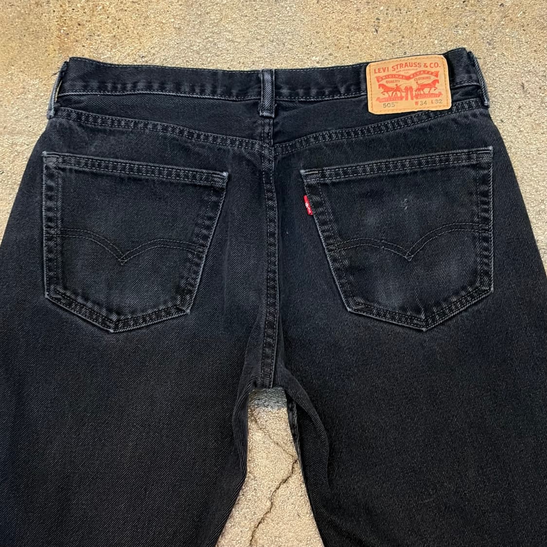 미국 빈티지 리바이스 505 블랙진 청바지 상품이미지8