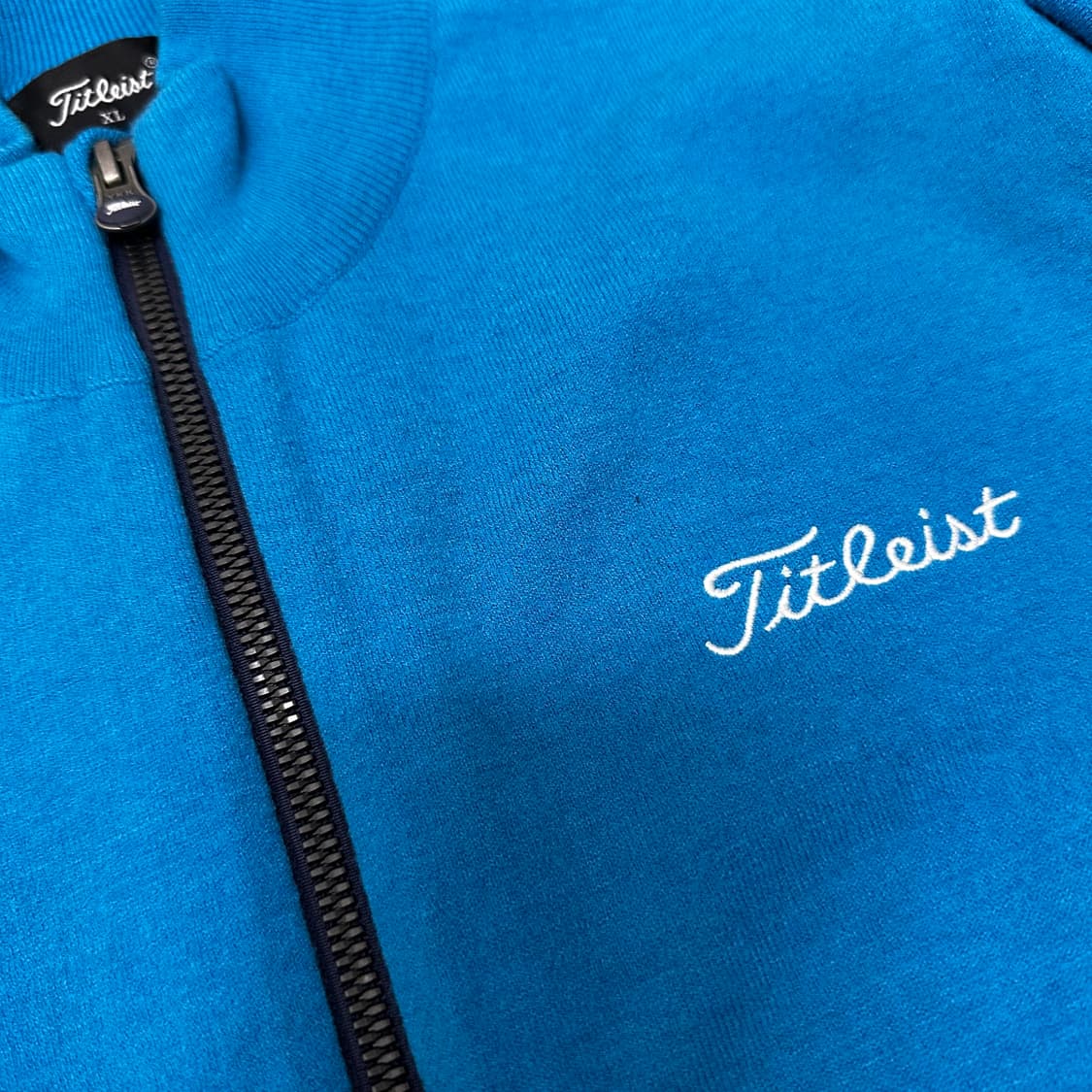 타이틀리스트 남성 골프웨어 니트 집업 블루 XL 상품이미지3