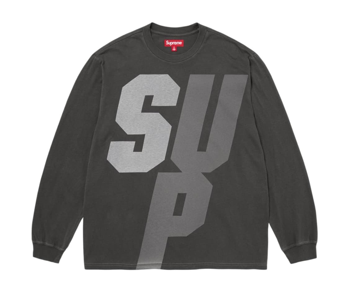 슈프림 리플렉티브 롱슬리브 탑 블랙 - 25FW 상품이미지2