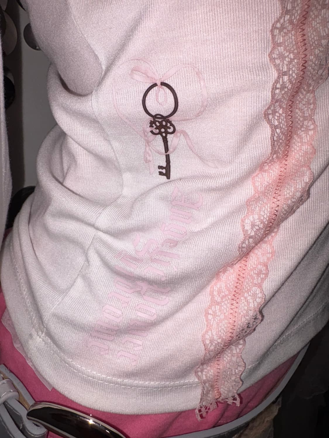 pink lace little cat top 상품이미지5