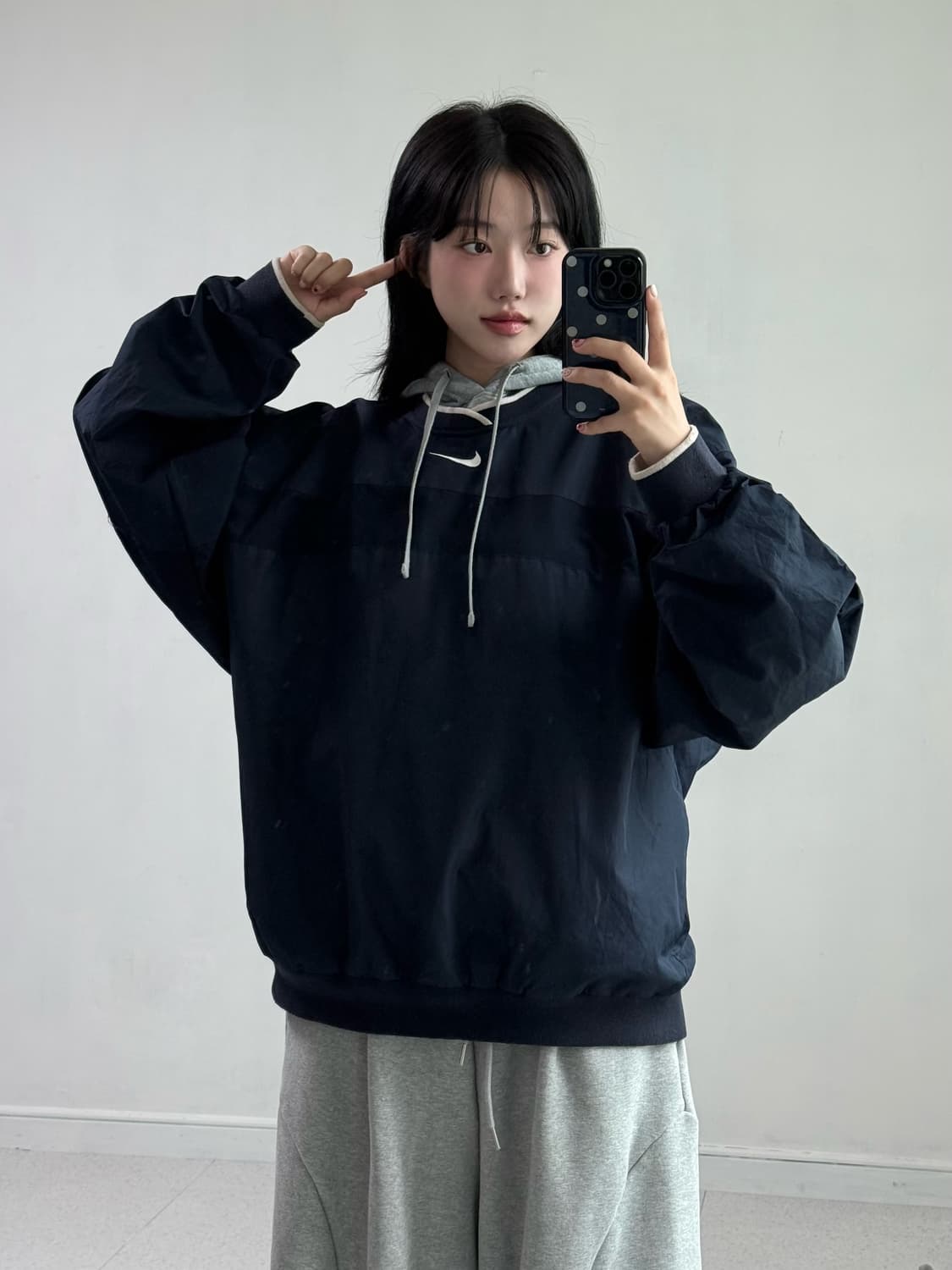 나이키 네이비 오버핏 웜업 상품이미지3