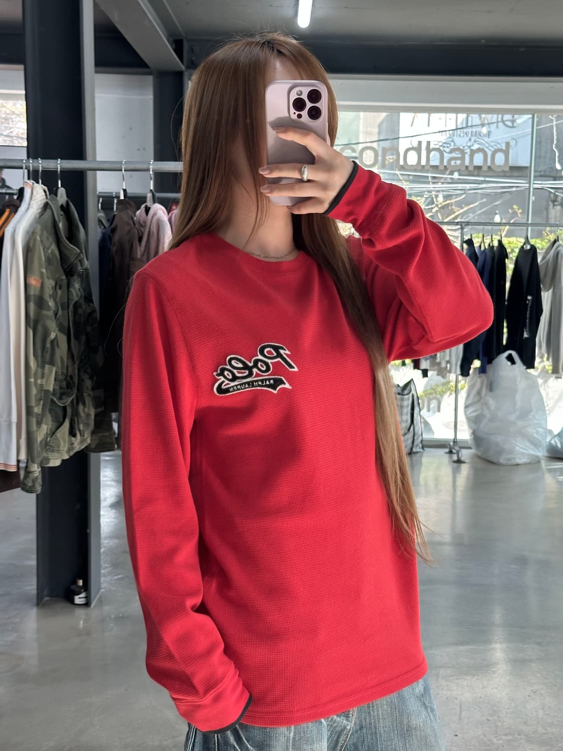 폴로랄프로렌 와플 자수로고 롱슬리브 상품이미지2