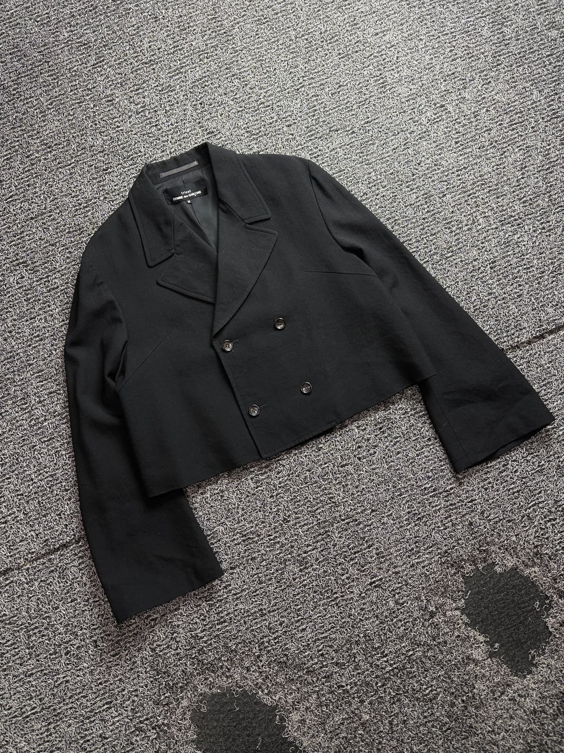 꼼데가르송 트리콧 블랙 크롭 더블 자켓 3653  상품이미지1