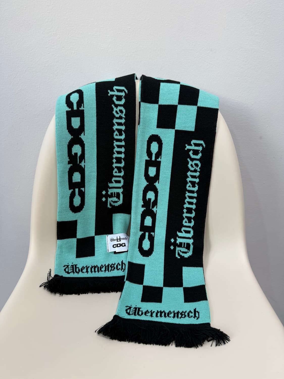 지드래곤 x CDG 위버멘쉬 CDGDC 체커드 머플러 2컬러 상품이미지4